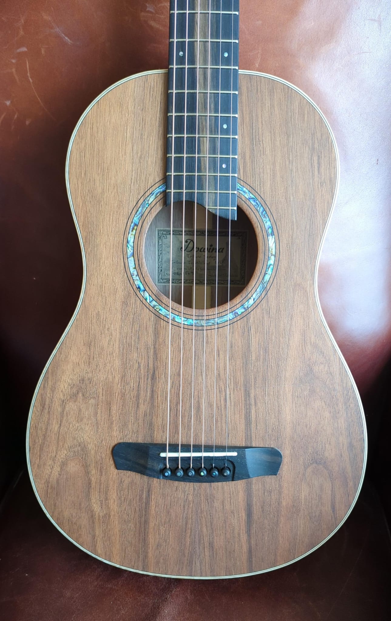 Dowina Tribute To Walnut BV Parlour Guitar (Used)