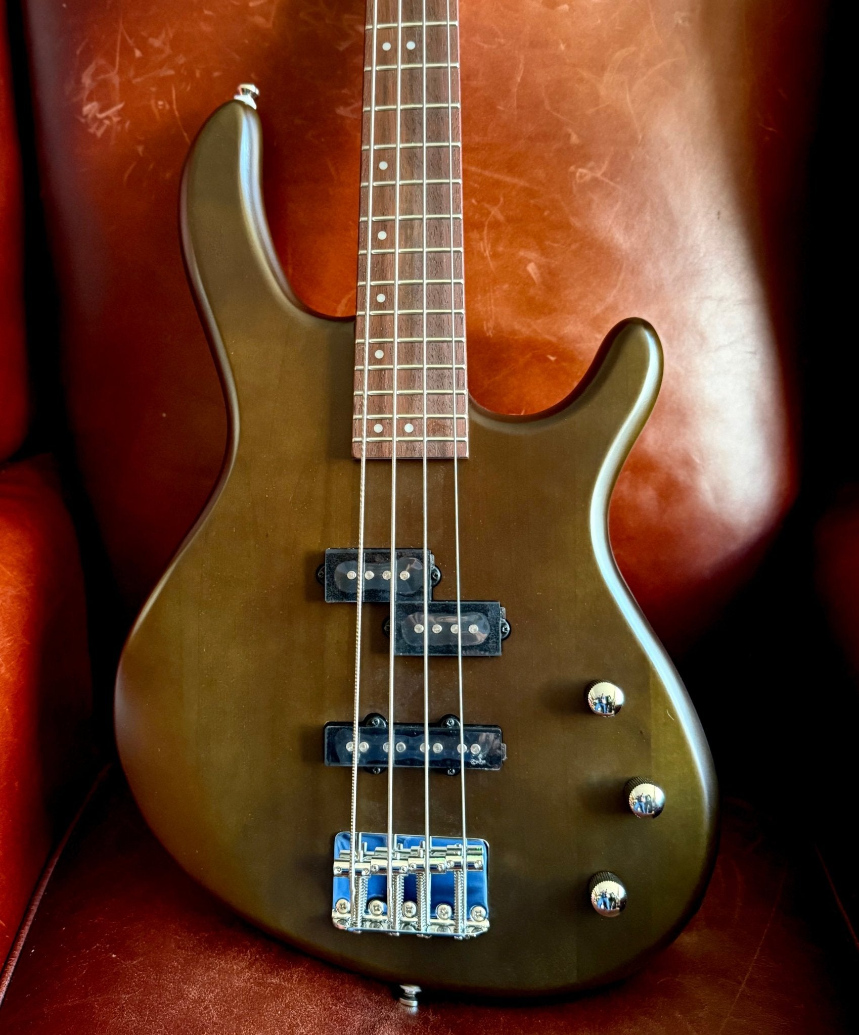 Cort Action Bass PJ Open Pore Walnut Bass Guitar - Richards Guitars Of Stratford Upon Avon