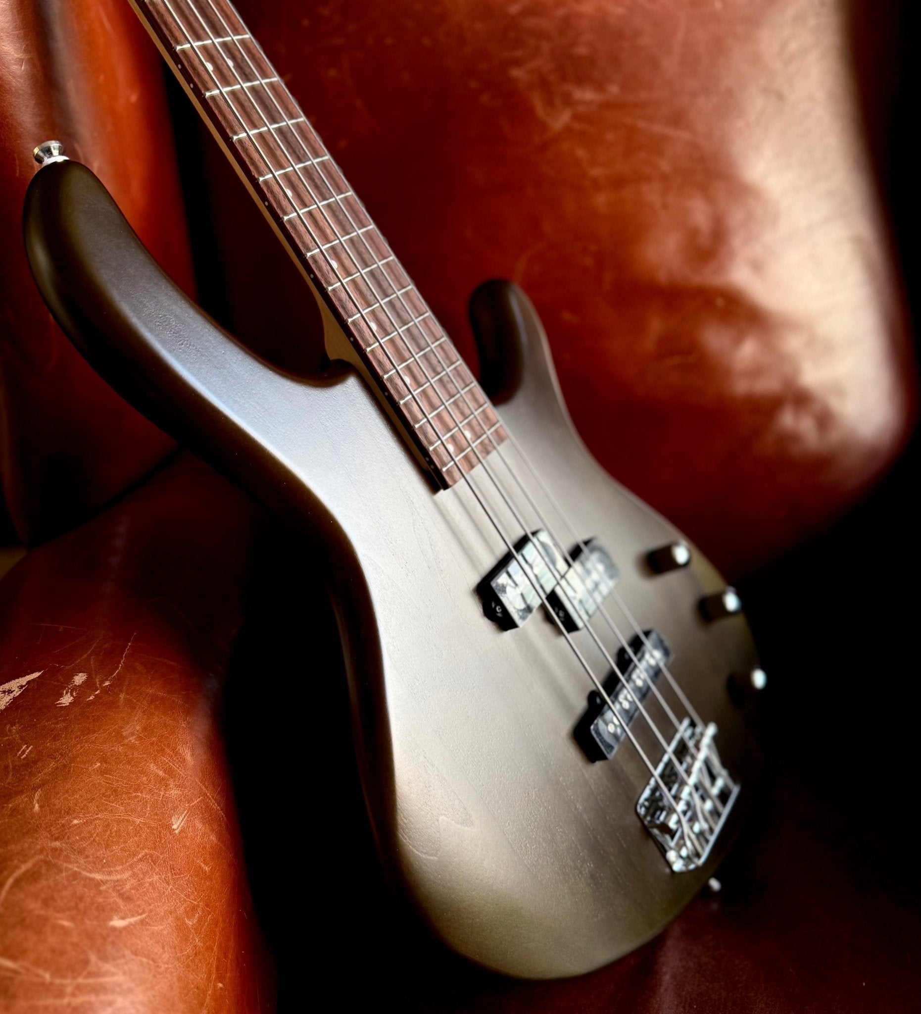 Cort Action Bass PJ Open Pore Walnut Bass Guitar - Richards Guitars Of Stratford Upon Avon