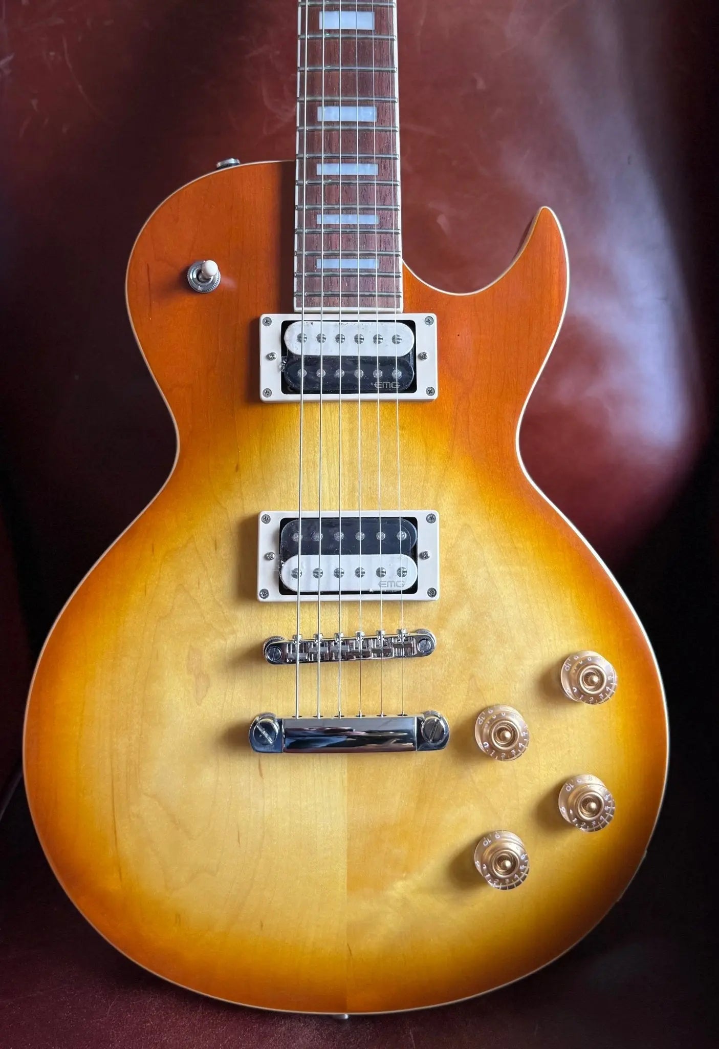 Buy Cort CR300 Aged Vintage Burst With EMG RetroActive FAT 55 Pickups!  Beautiful! 