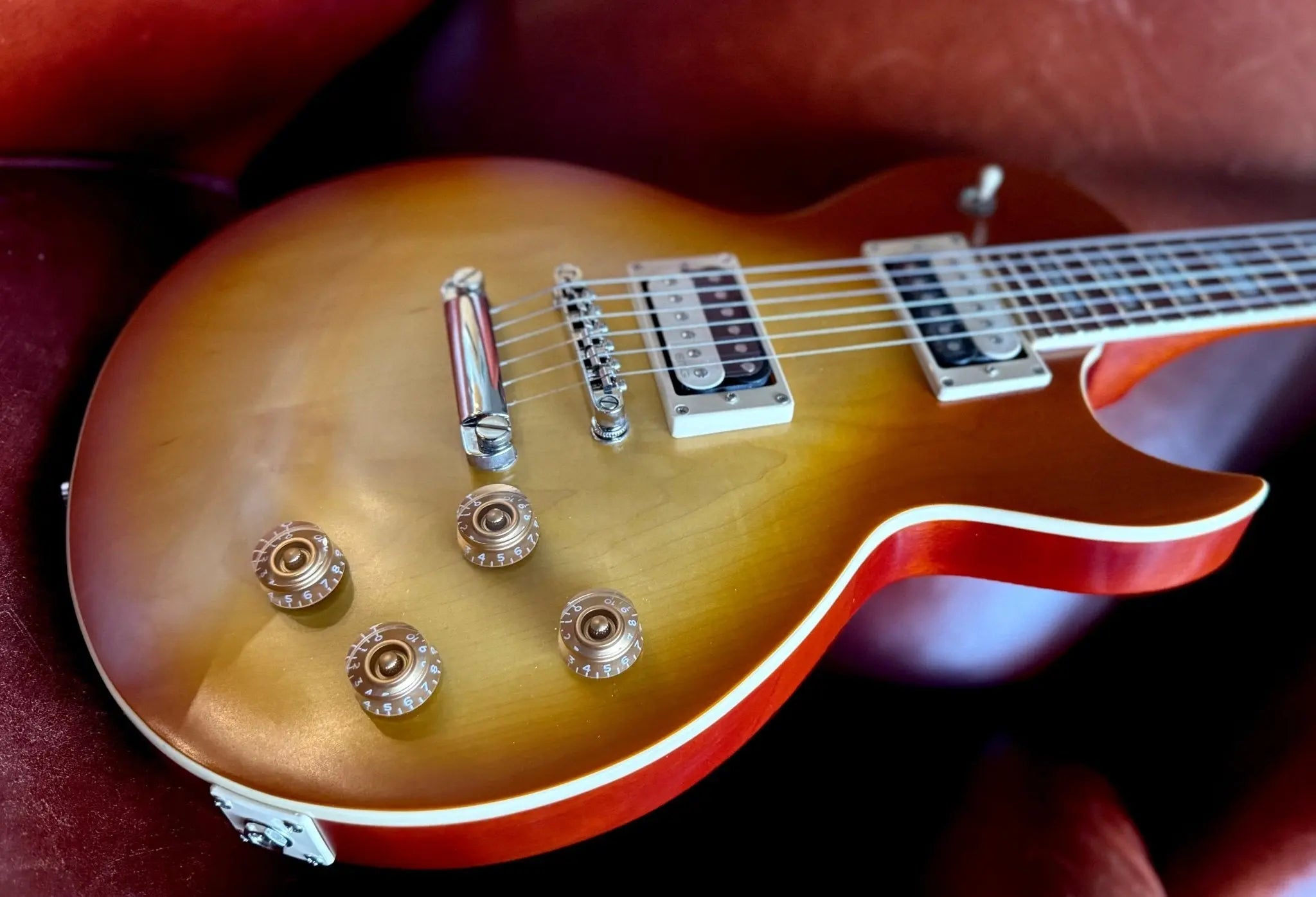 Buy Cort CR300 Aged Vintage Burst With EMG RetroActive FAT 55 Pickups!  Beautiful! 
