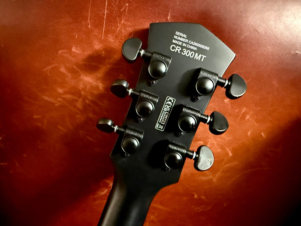 Cort CR300MT Black Satin Electric Guitar With EMG Pickups - Richards Guitars Of Stratford Upon Avon