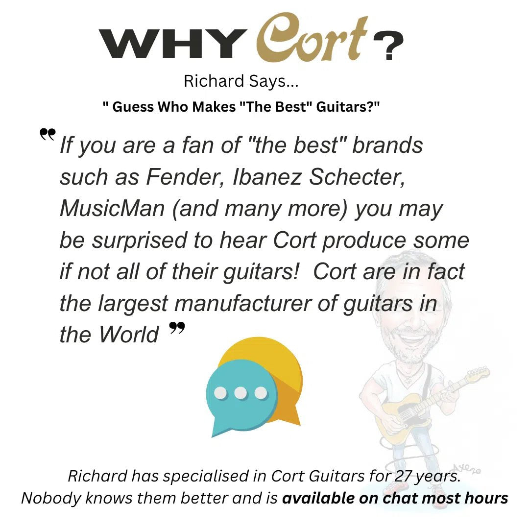 Cort GA MEDX 12 Open Pore Electro Acoustic Guitar With £225 Custom Pro Setup For Perfect Playability - Richards Guitars Of Stratford Upon Avon