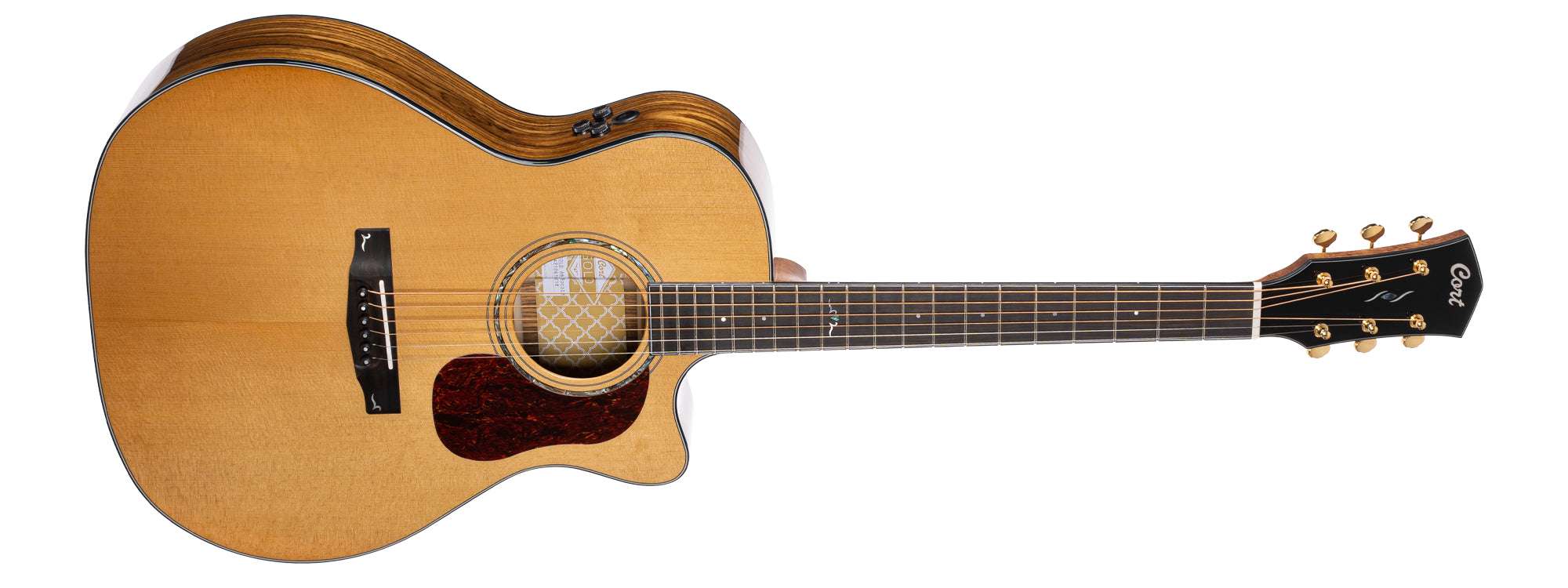 Cort Gold A6 Bocote W/Case, Electro Acoustic Guitar - Richards Guitars Of Stratford Upon Avon