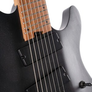 Cort KX307MS Open Pore Black Multi Scale Electric Guitar - Richards Guitars Of Stratford Upon Avon