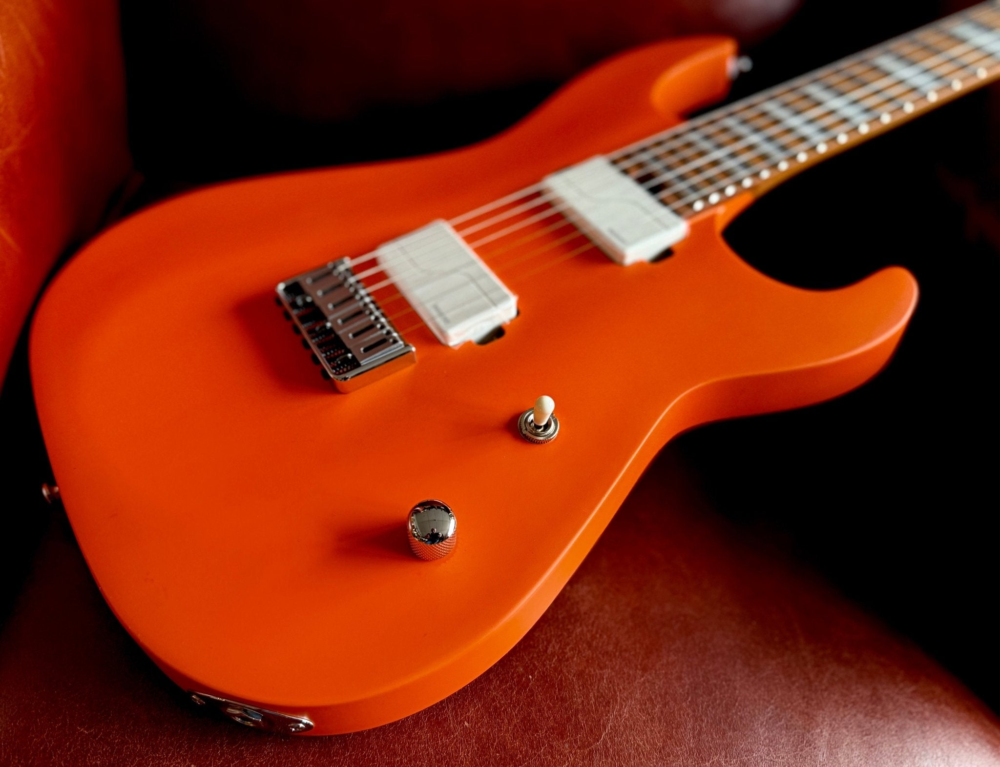 Cort KX600 Infinite Orange Crush Satin Thru Neck Electric Rock Guitar - Richards Guitars Of Stratford Upon Avon