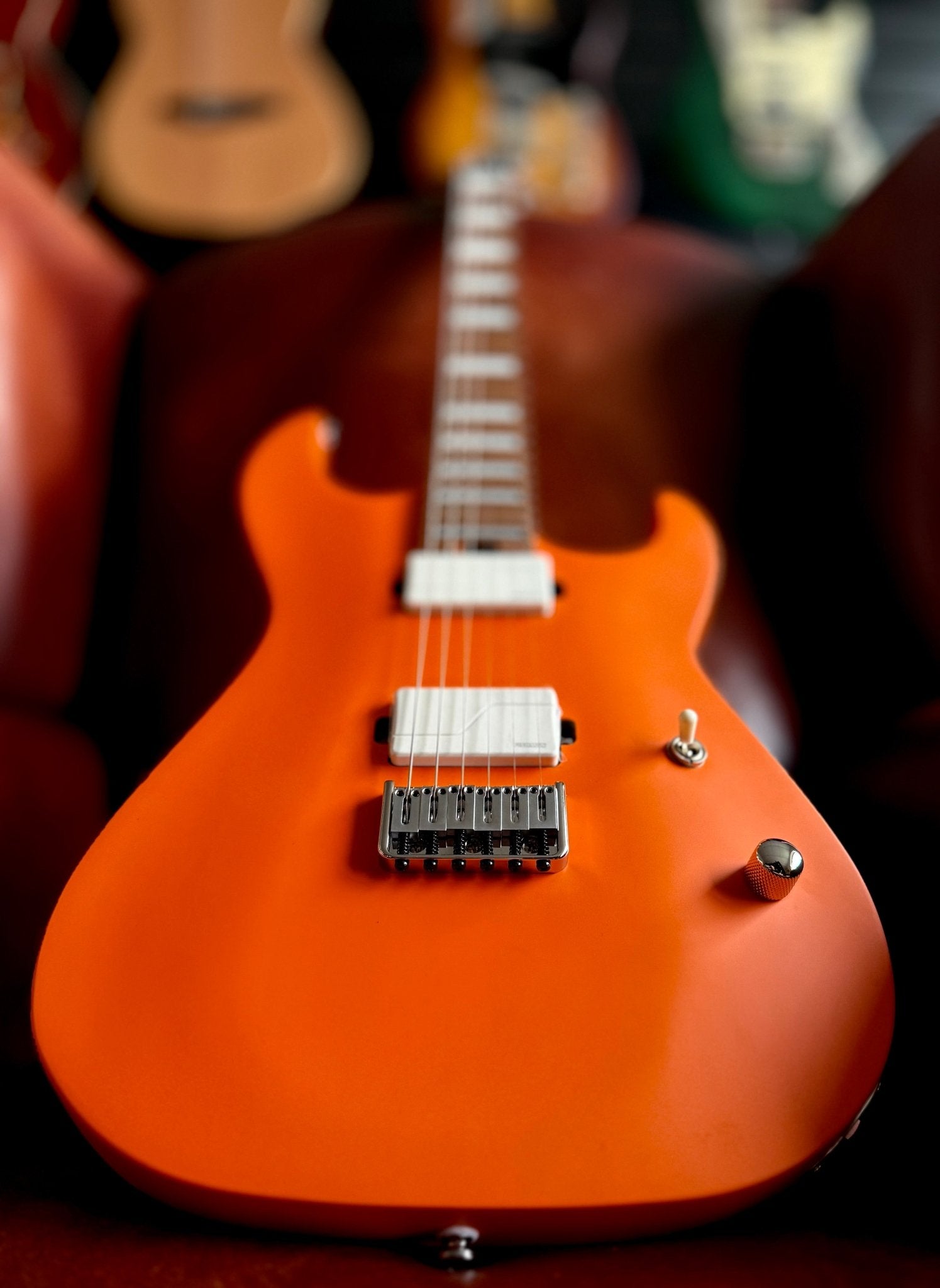 Cort KX600 Infinite Orange Crush Satin Thru Neck Electric Rock Guitar - Richards Guitars Of Stratford Upon Avon