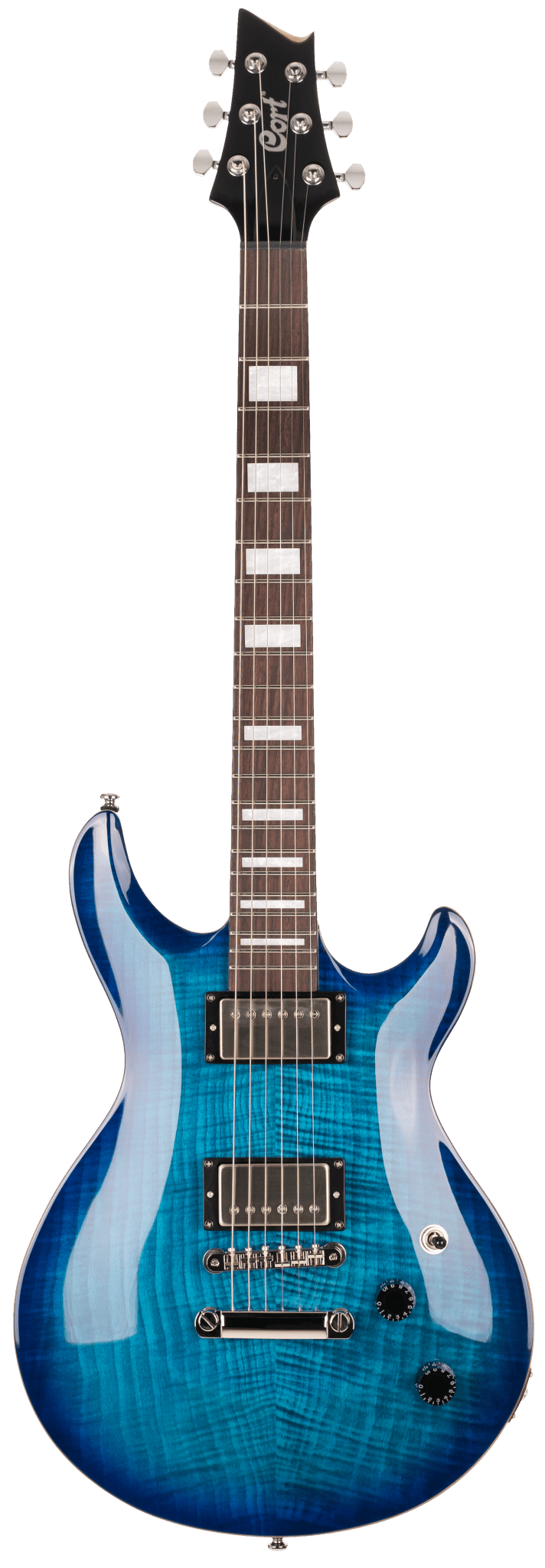 Cort M600BB Blue Burst. Awesome Set Neck Electric Guitar For PRS Lovers. Top Recommendation. - Richards Guitars Of Stratford Upon Avon