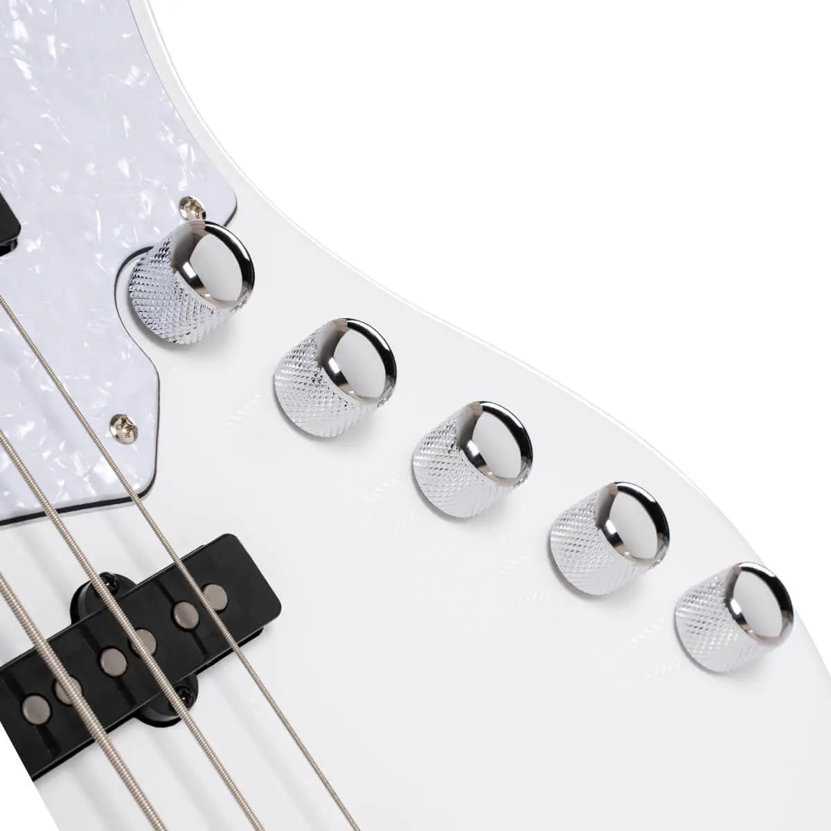 Cort NJS 5, White w/case Bass Guitar - Richards Guitars Of Stratford Upon Avon