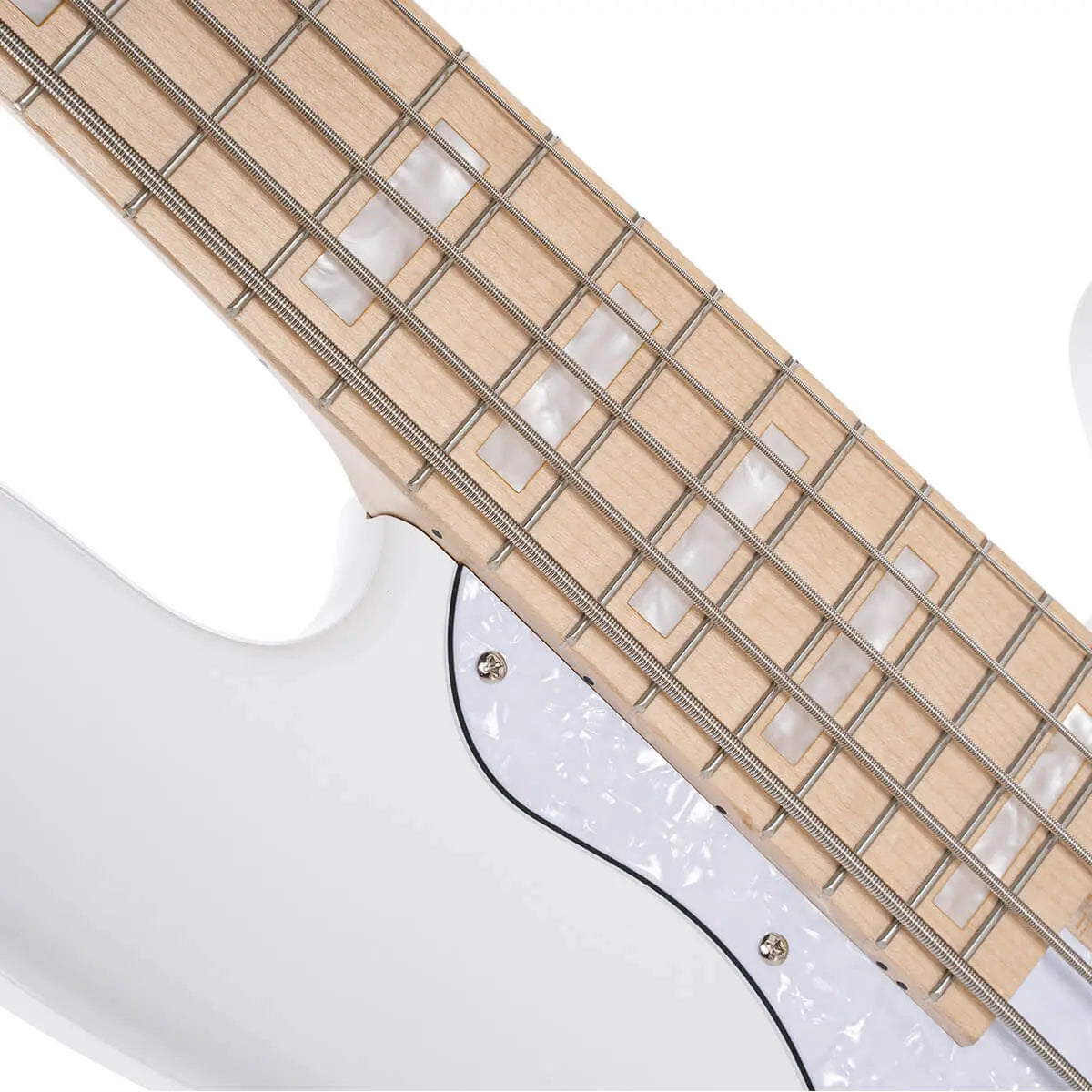 Cort NJS 5, White w/case Bass Guitar - Richards Guitars Of Stratford Upon Avon