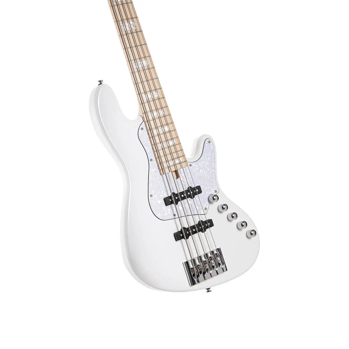 Cort NJS 5, White w/case Bass Guitar - Richards Guitars Of Stratford Upon Avon