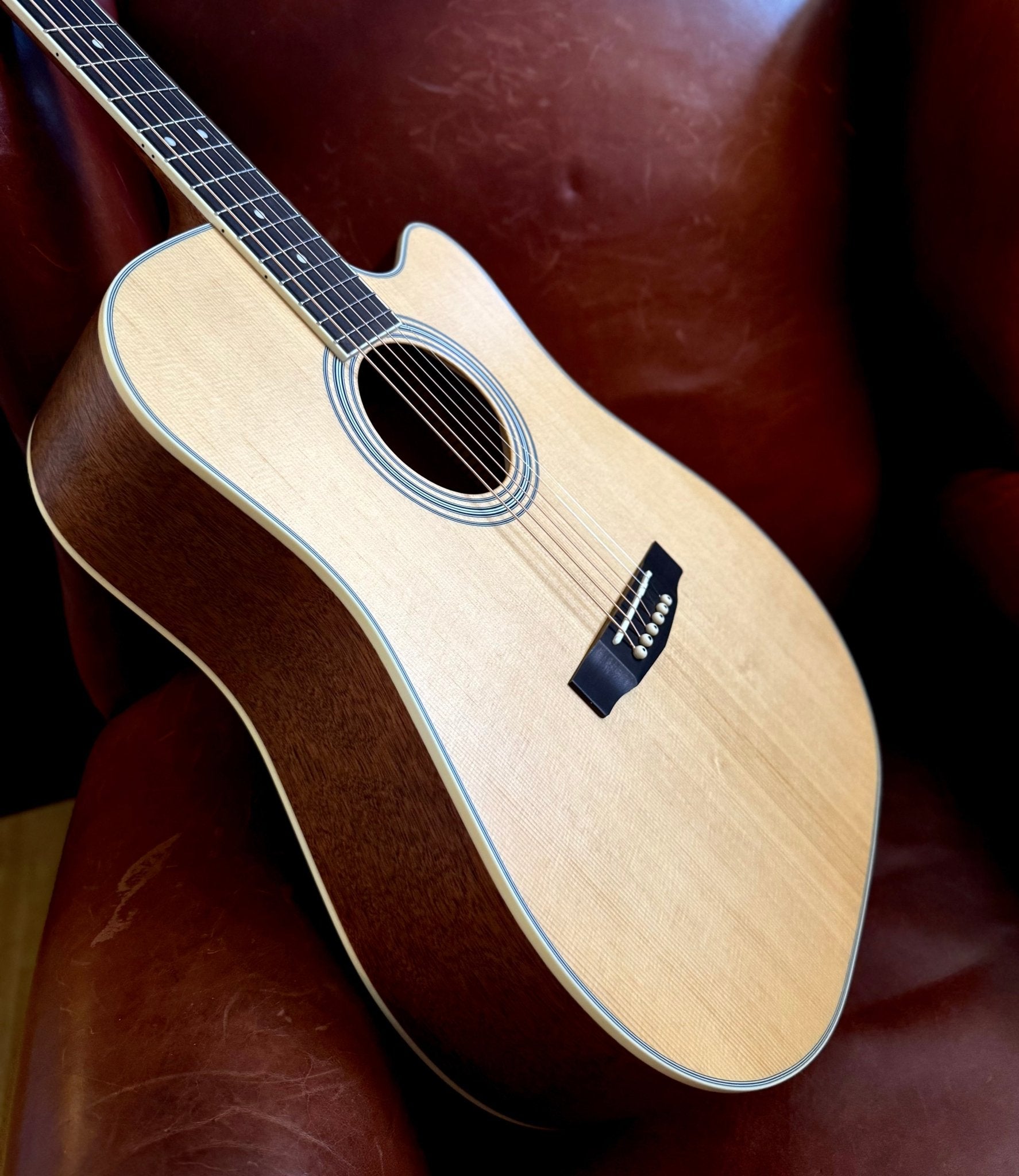 Cort Pure DCF all Solid Dreadnought Cutaway Electro Acoustic Guitar - Richards Guitars Of Stratford Upon Avon