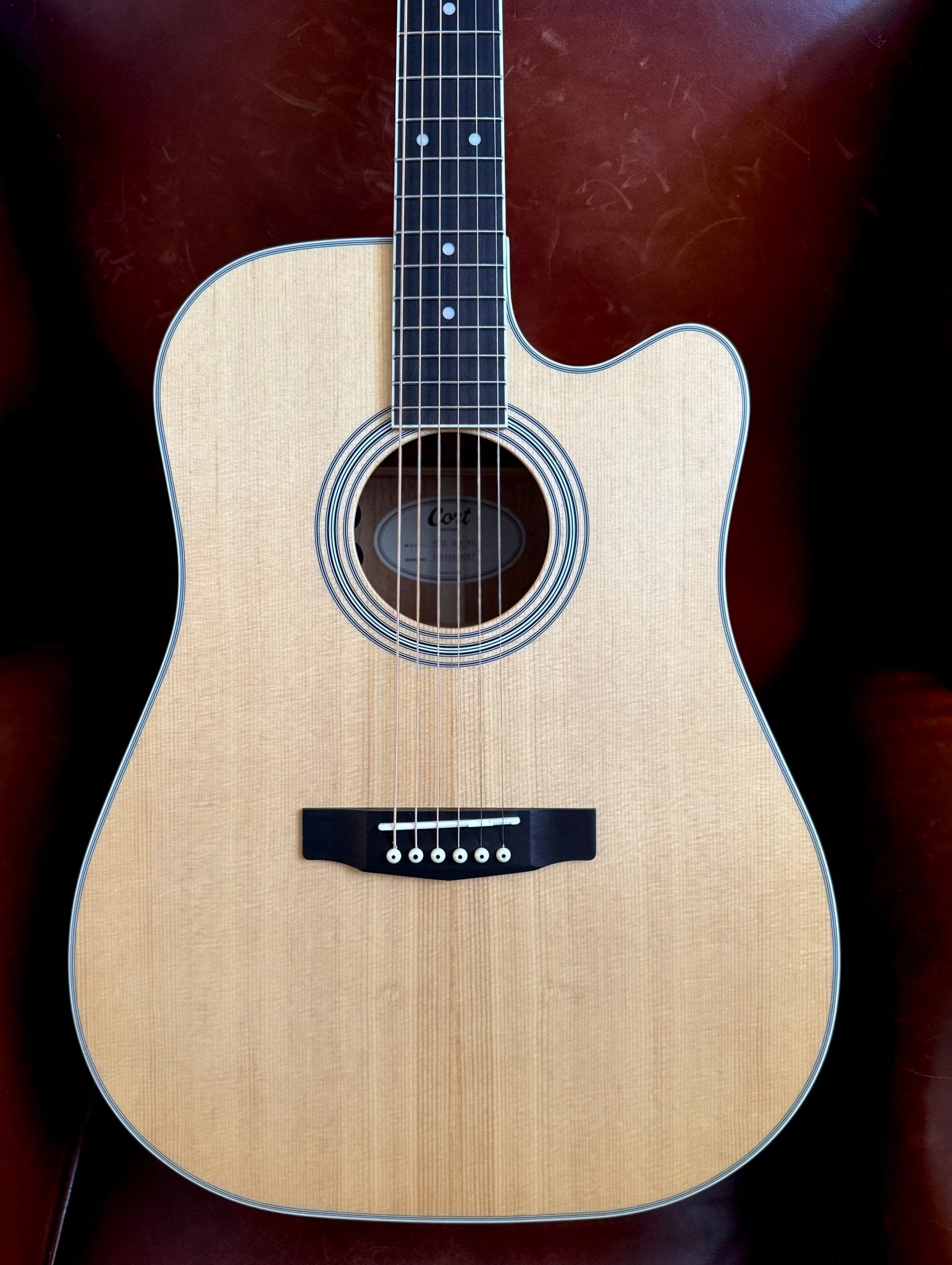 Cort Pure DCF all Solid Dreadnought Cutaway Electro Acoustic Guitar - Richards Guitars Of Stratford Upon Avon