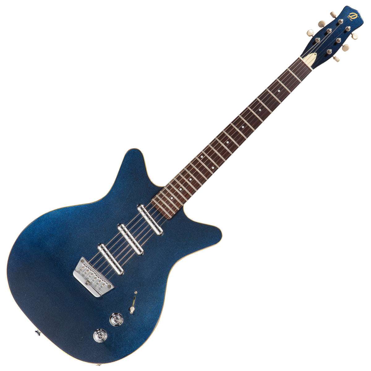 Danelectro Triple Divine Guitar ~ Metallic Blue - Richards Guitars Of Stratford Upon Avon