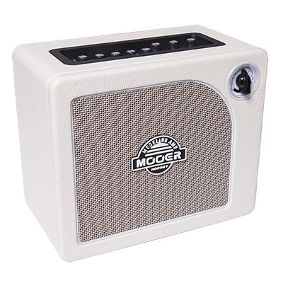 MOOER HORNET WHITE 15W MODELING AMP w/BASS+ACOUSTC, Accessory for sale at Richards Guitars.