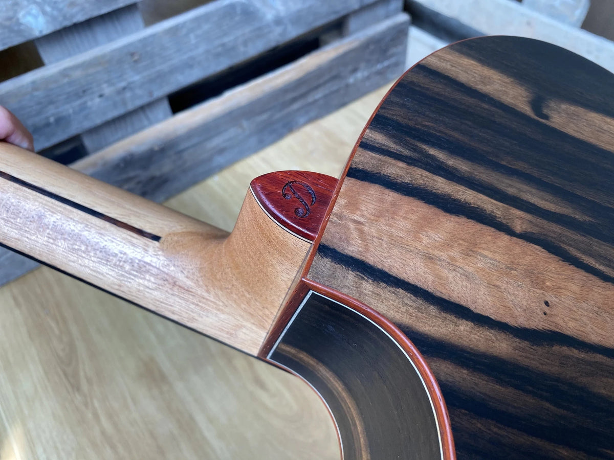 Dowina Figured Ebony GAC Deluxe Masters With Torrifed Swiss Moon Spruce Top - Richards Guitars Of Stratford Upon Avon