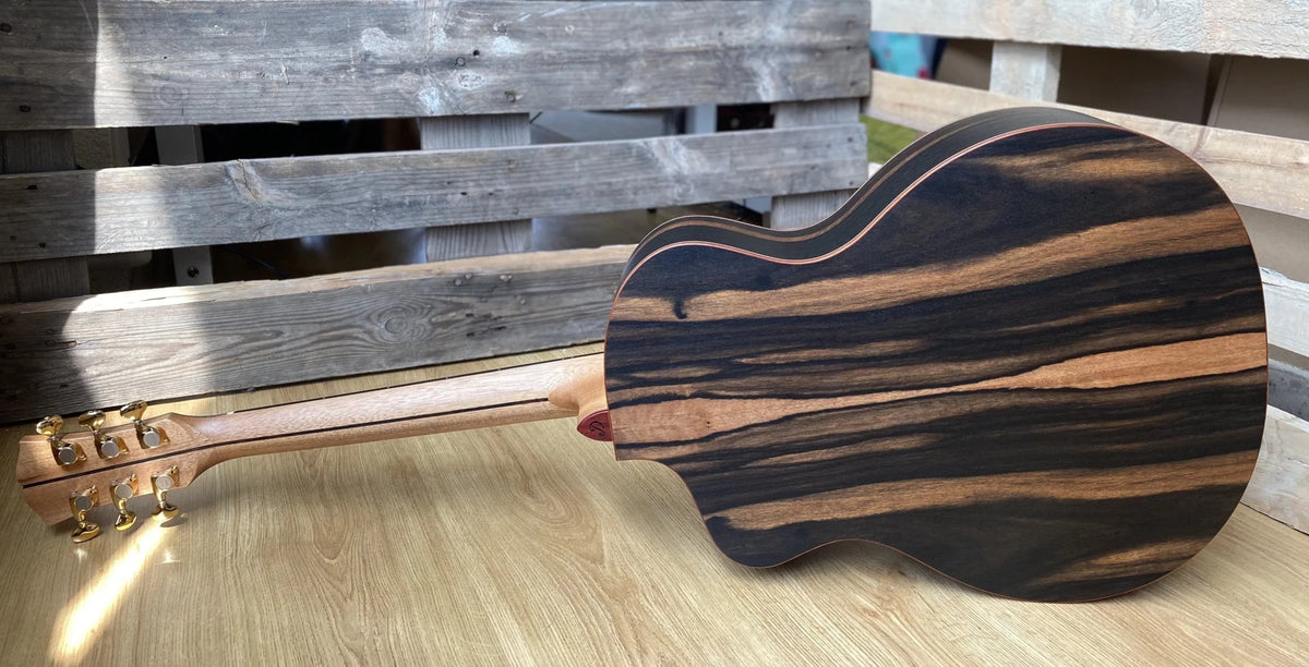Dowina Figured Ebony GAC Deluxe Masters With Torrifed Swiss Moon Spruce Top - Richards Guitars Of Stratford Upon Avon