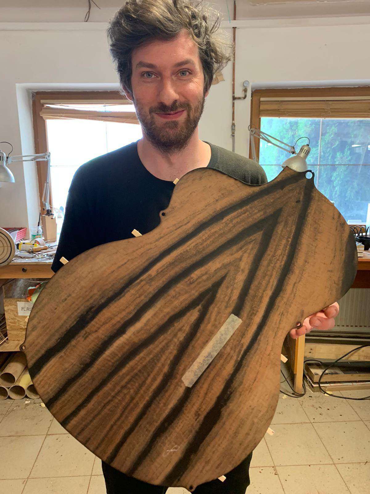 Dowina Figured Ebony GAC Swiss Moon Spruce - Richards Guitars Of Stratford Upon Avon