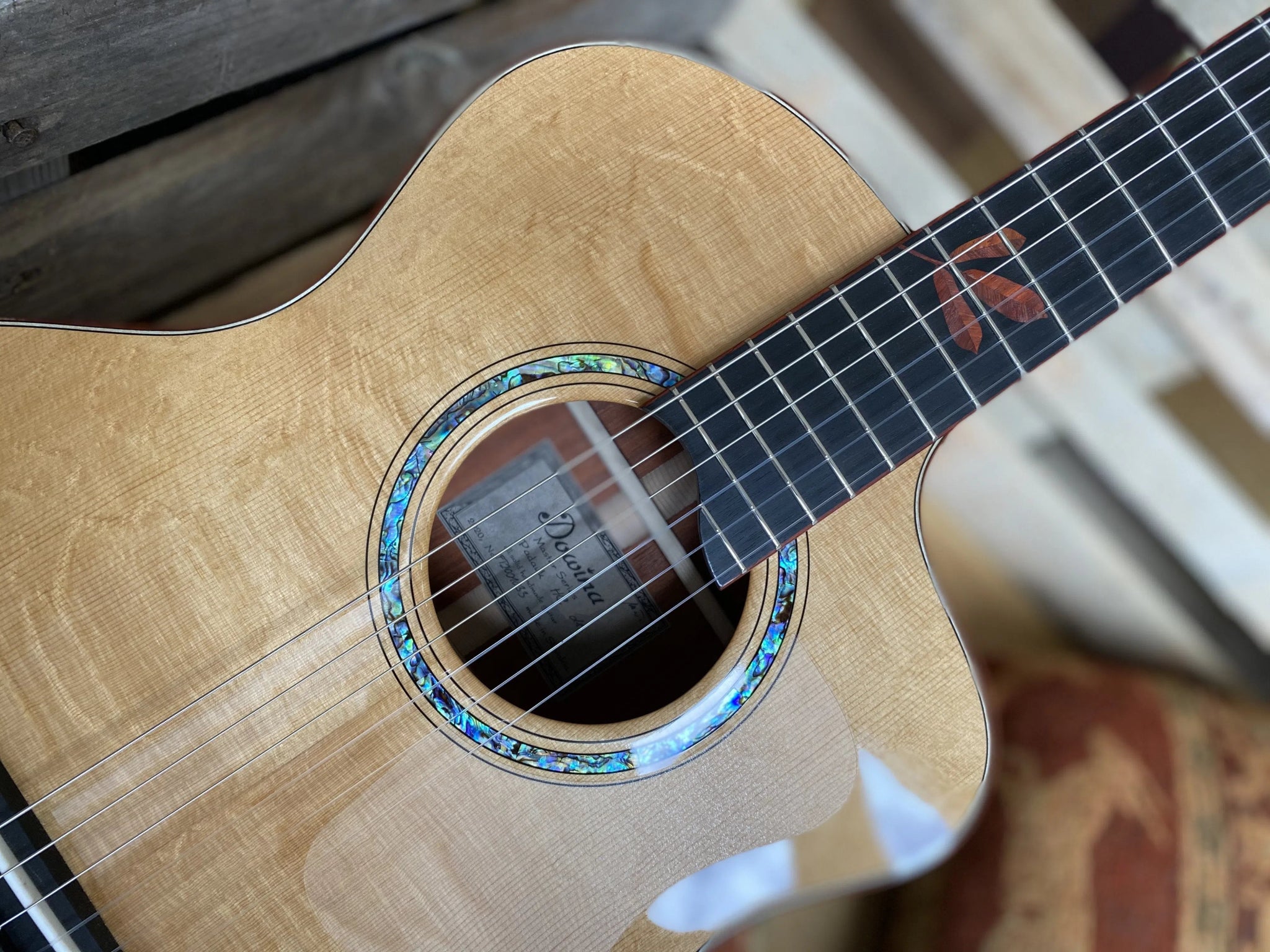 Dowina Master Built Strip Padauk HC Deluxe With Torrified Swiss Spruce Top (Nylon) - Richards Guitars Of Stratford Upon Avon