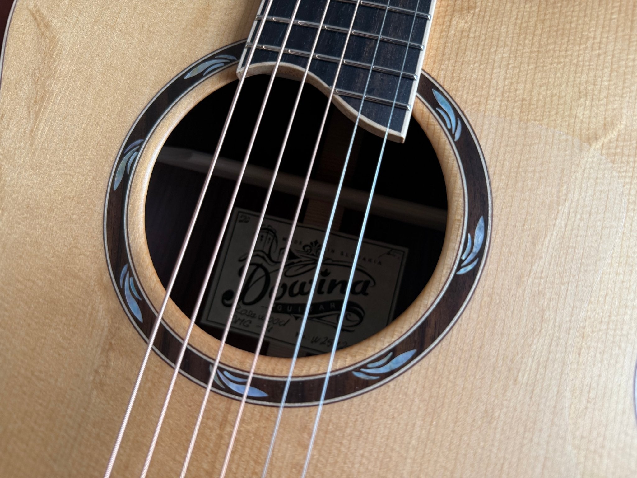 Dowina Rosewood OMG Exquisite Custom w' Flame Maple Bindings & Japanese Cherry Inlays - Richards Guitars Of Stratford Upon Avon