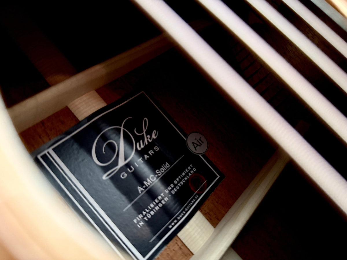 Duke A-MC-Solid Acoustic Guitar (Inc Deluxe Gigbag) - Richards Guitars Of Stratford Upon Avon