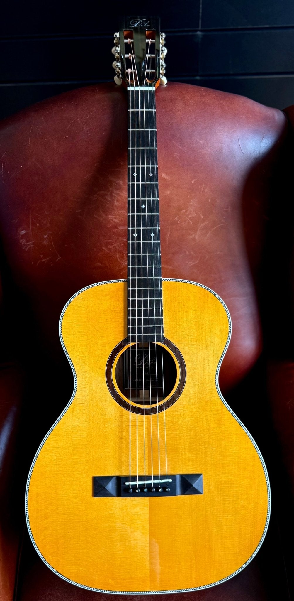 Duke A-PF Acoustic Guitar (Inc Deluxe Gigbag) - Richards Guitars Of Stratford Upon Avon
