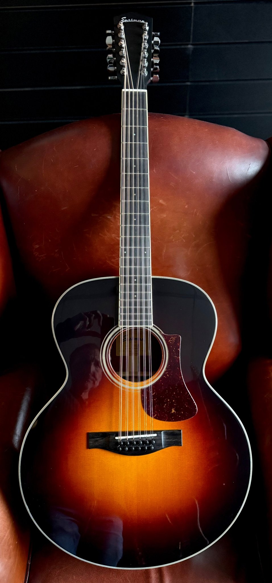 Eastman AC330E-12-SB Jumbo Sunburst Electro Acoustic Guitar - Richards Guitars Of Stratford Upon Avon