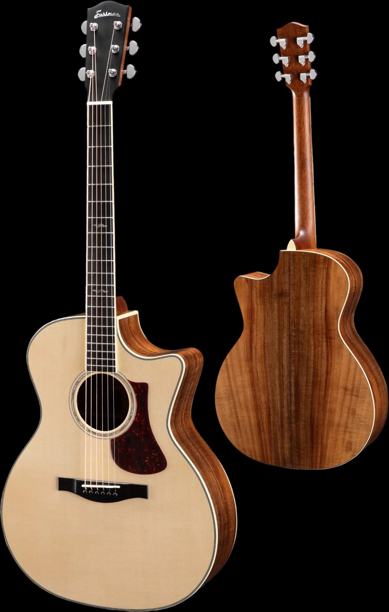 Eastman AC422CE - LTD - KOA Limited Edition Natural Electro Acoustic Guitar (Price inc. Custom Pro Setup Package) - Richards Guitars Of Stratford Upon Avon