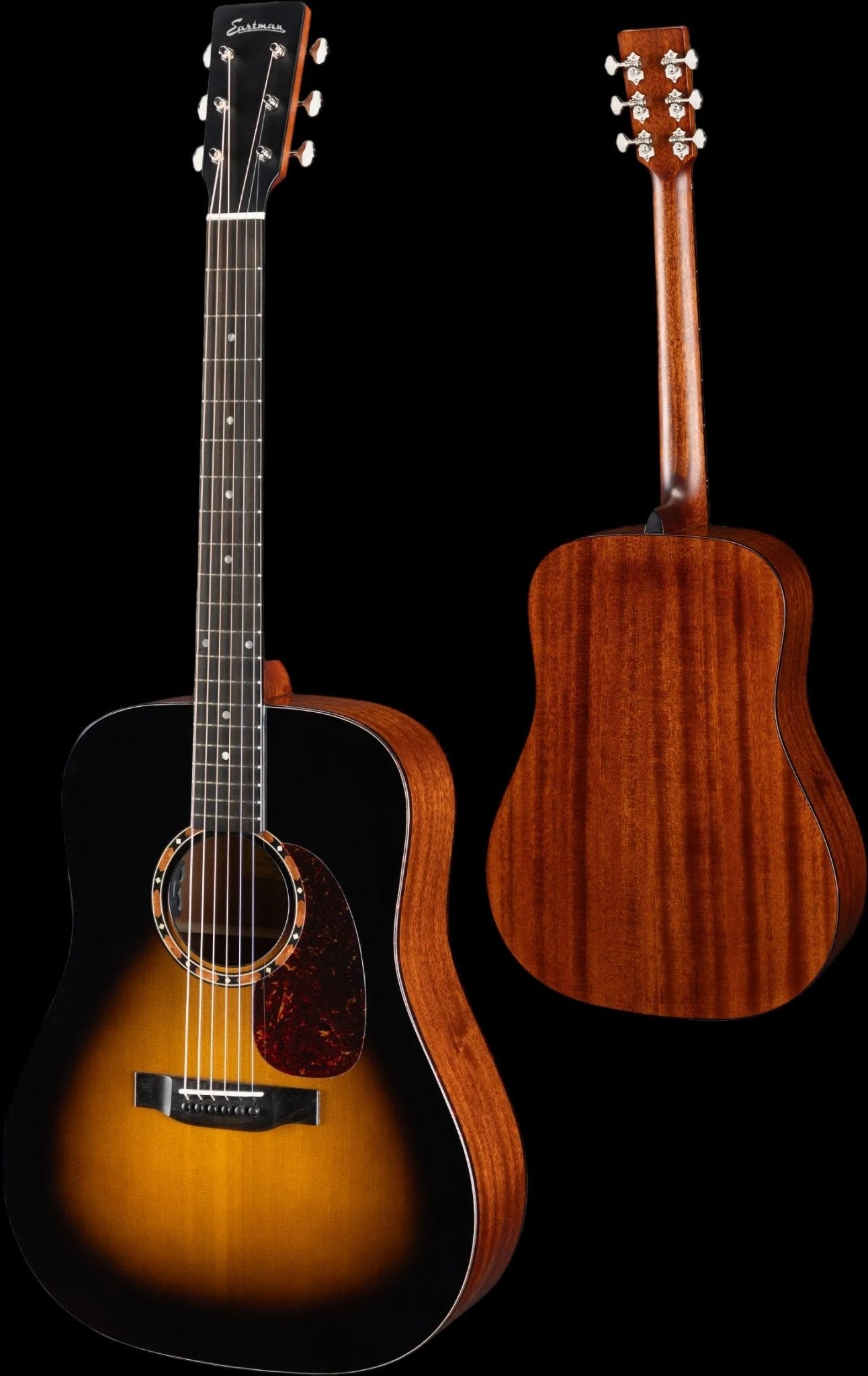 Eastman E2D-DLX-SB Sunburst Acoustic Guitar (Price inc. Custom Pro Setup Package) - Richards Guitars Of Stratford Upon Avon