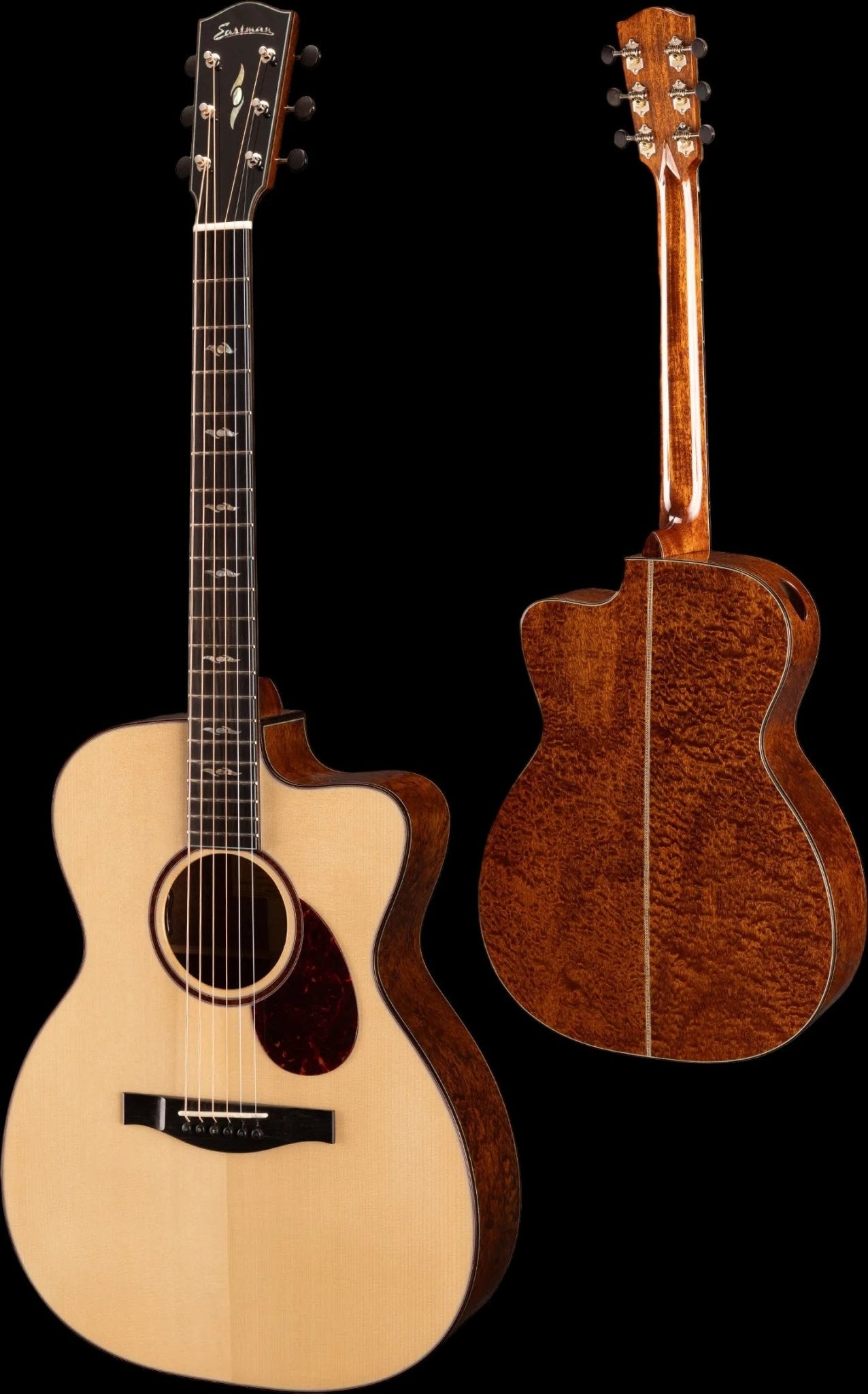 Eastman L-OMCE-QS Natural Electro Acoustic Guitar (Price inc. Custom Pro Setup Package) - Richards Guitars Of Stratford Upon Avon