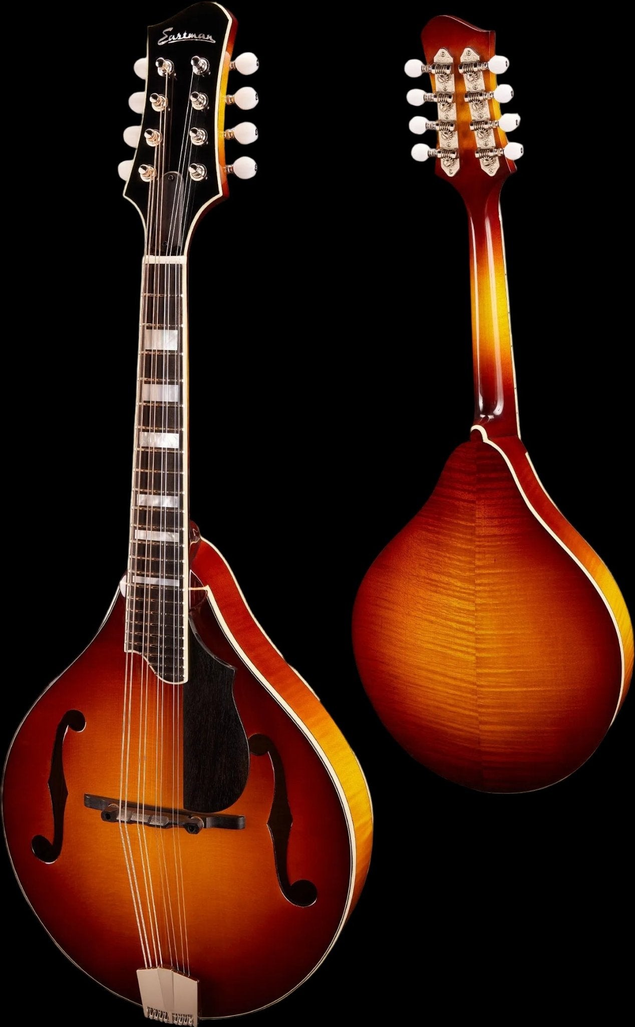 Eastman MD605 - GB A - style F - holes Mandolin (Solid Spruce top, Solid flamed Maple back and sides, KnK twin pu, w/Case) (Price inc. Custom Pro Setup Package) - Richards Guitars Of Stratford Upon Avon