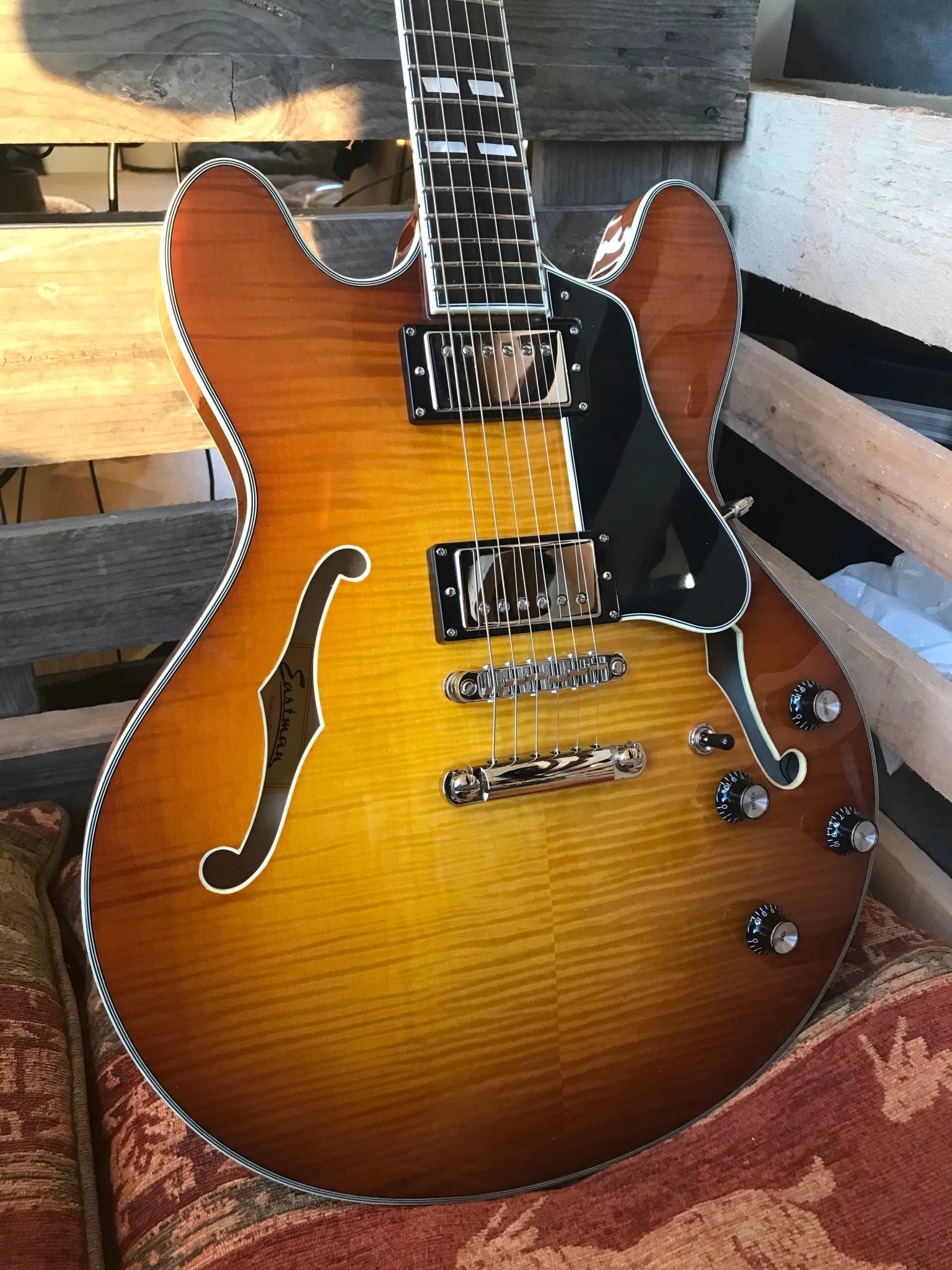 Eastman T486 Goldburst (Price inc. Custom Pro Setup Package) - Richards Guitars Of Stratford Upon Avon