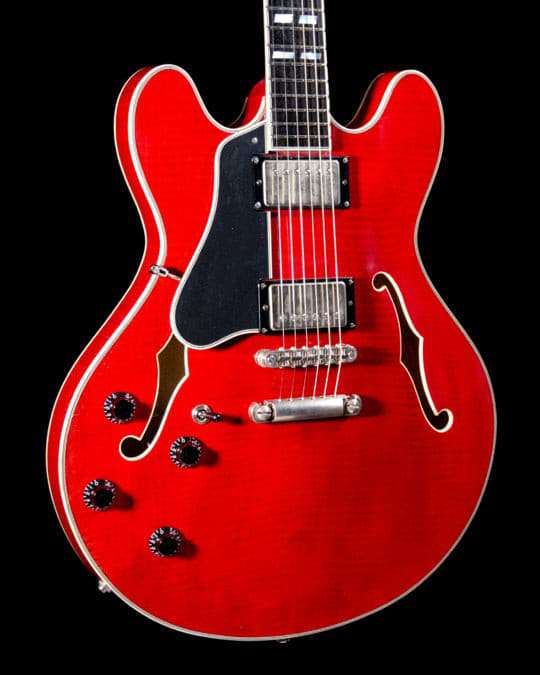 Eastman T59L/V - RD, Semi - Hollow, Red Varnish Finish, Seymour Duncan Pickups (Price inc. Custom Pro Setup Package) - Richards Guitars Of Stratford Upon Avon