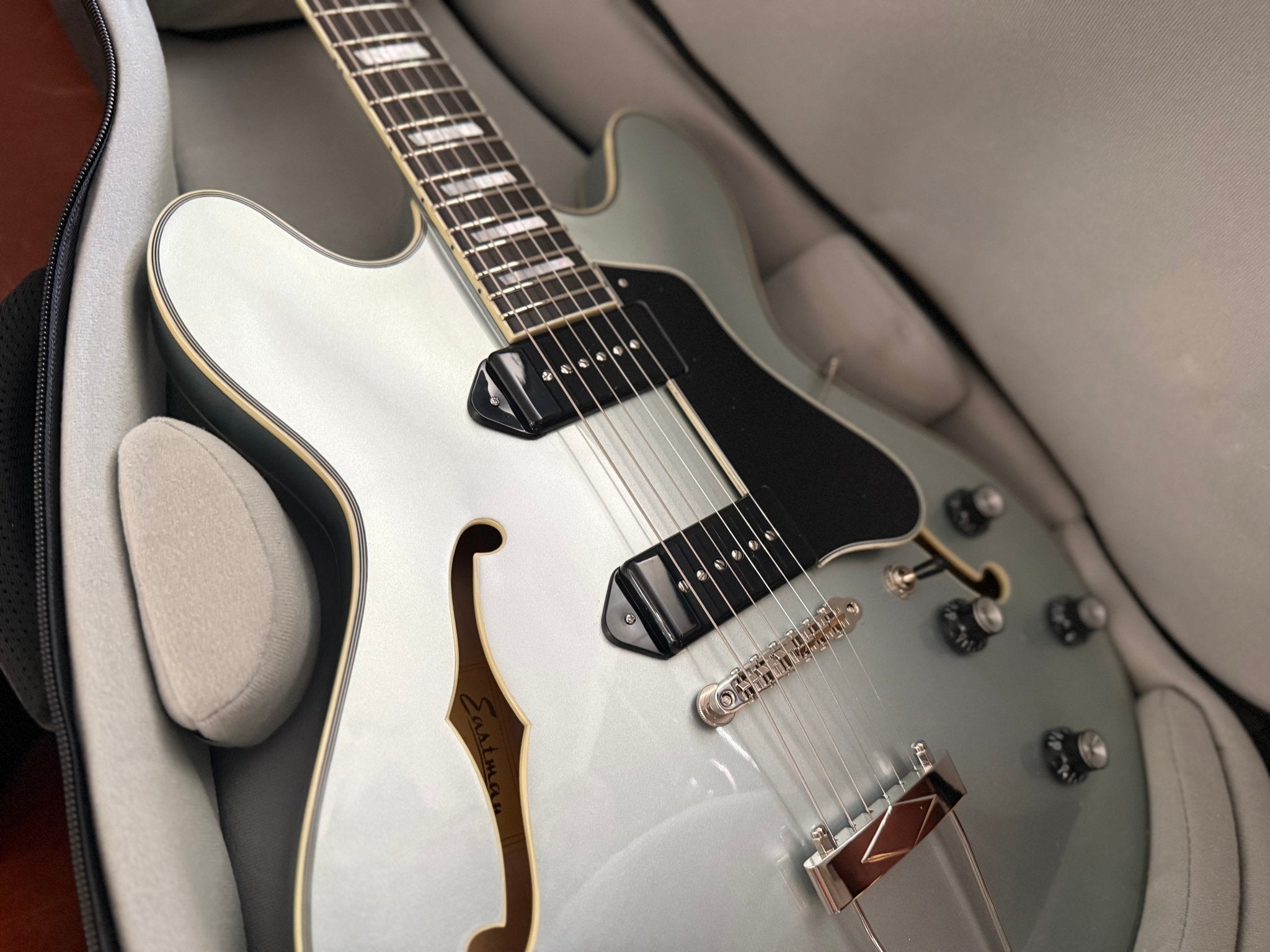 Eastman T64 Iced Blue Metallic New Release Arriving January 2026 - Richards Guitars Of Stratford Upon Avon
