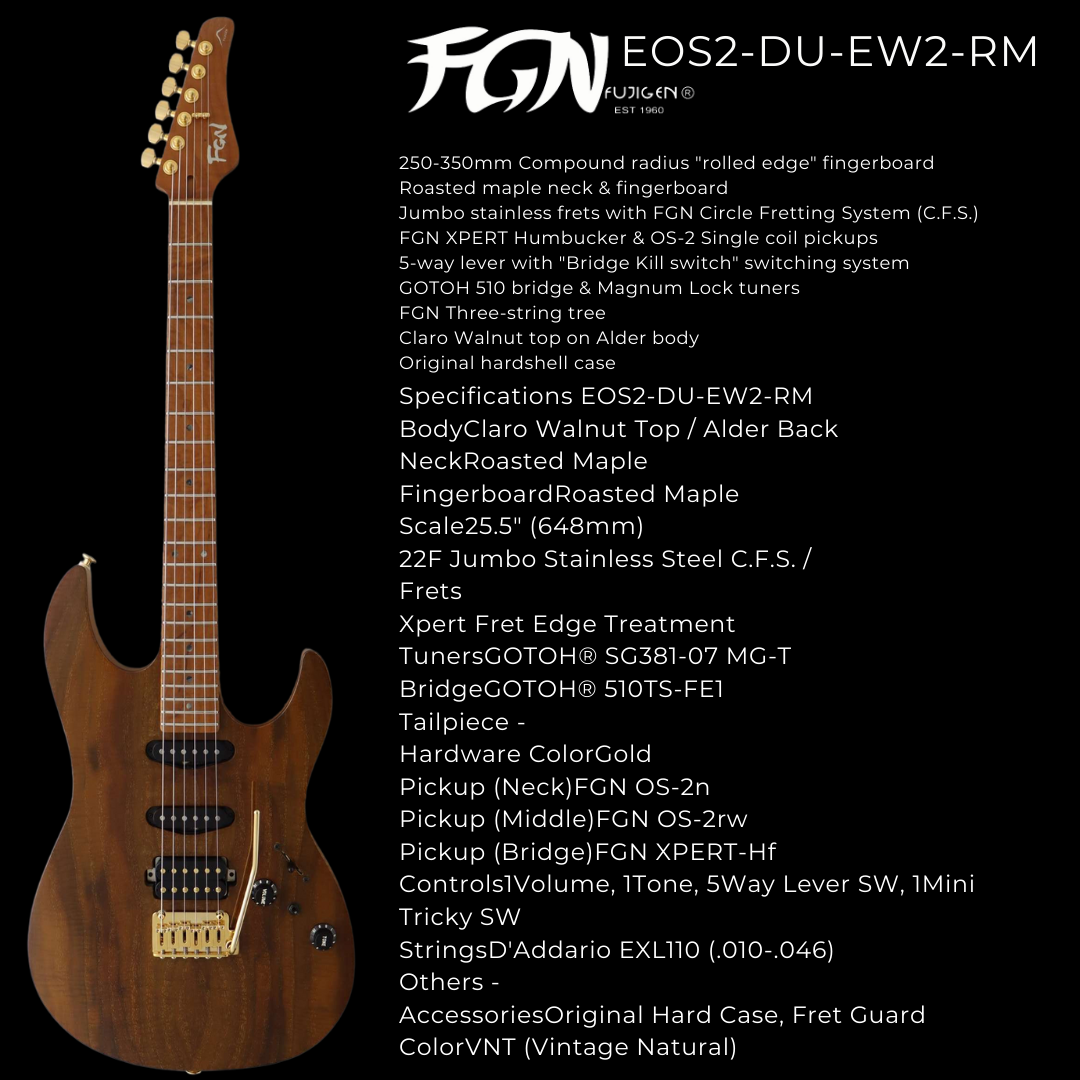 FGN EOS2-DU-EW2-RM, Electric Guitar for sale at Richards Guitars.