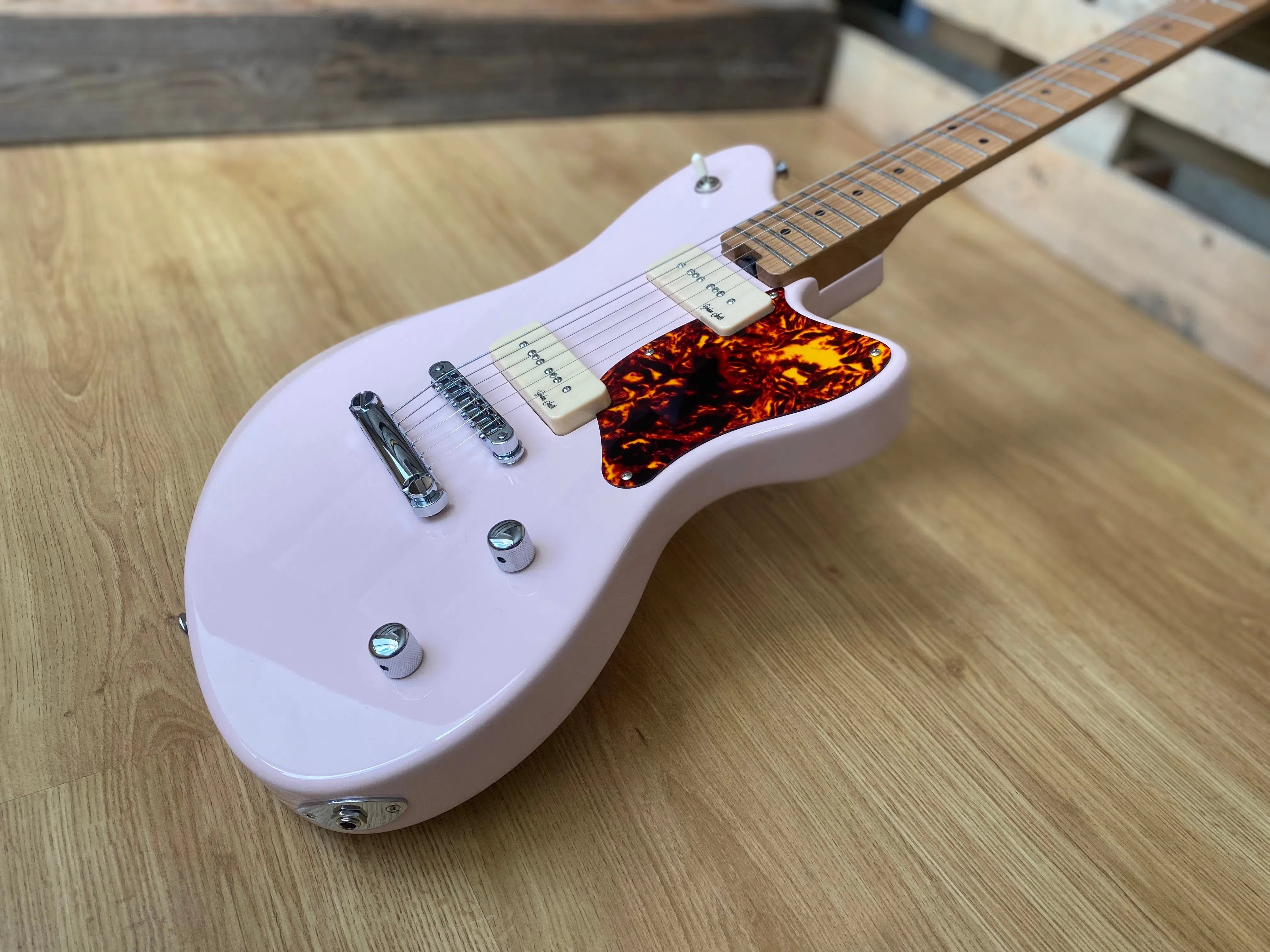 Gordon Smith Gatsby Custom Shell Pink 2P90 - Highest Spec., Electric Guitar for sale at Richards Guitars.