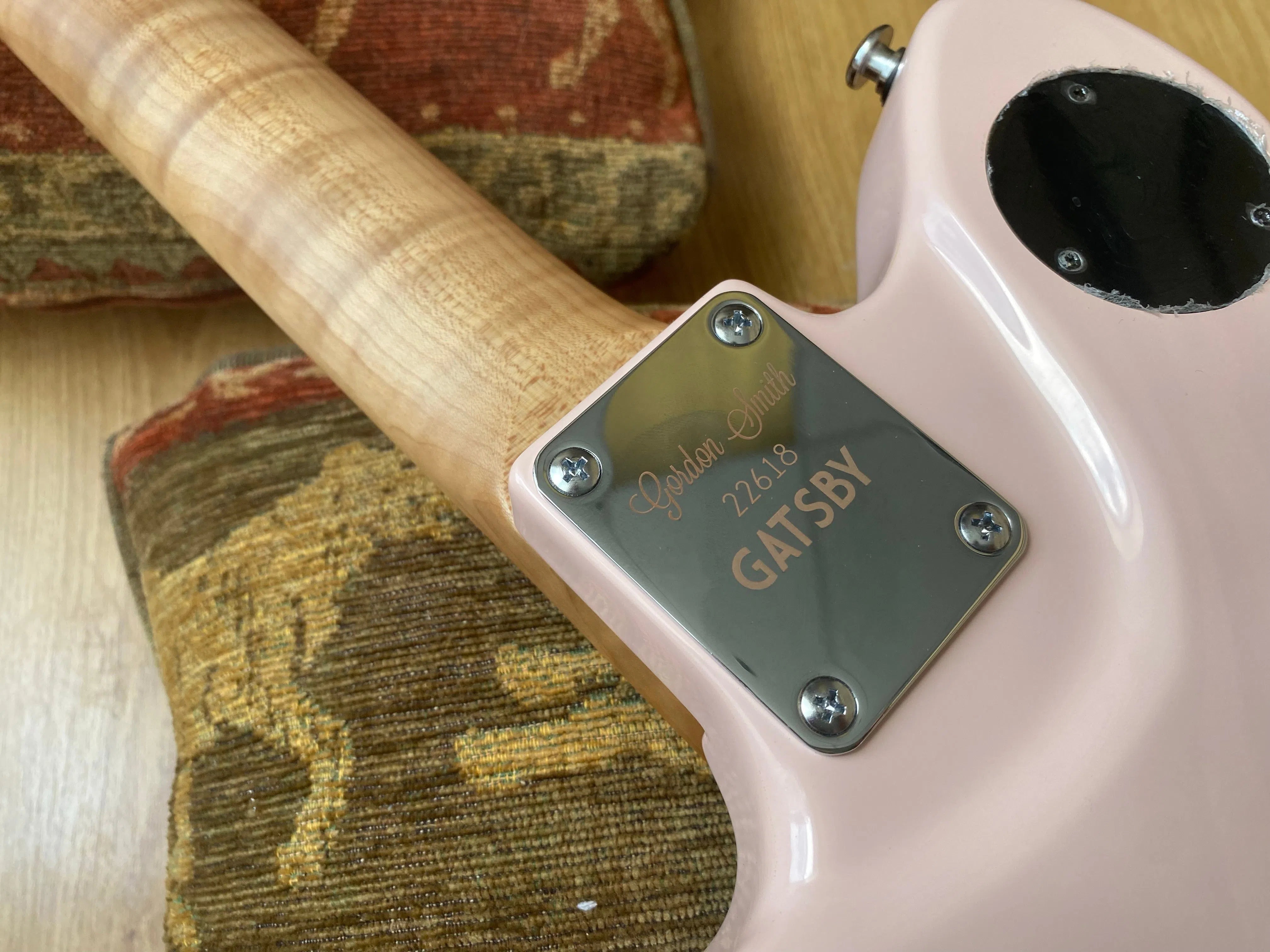 Gordon Smith Gatsby Custom Shell Pink 2P90 - Highest Spec., Electric Guitar for sale at Richards Guitars.