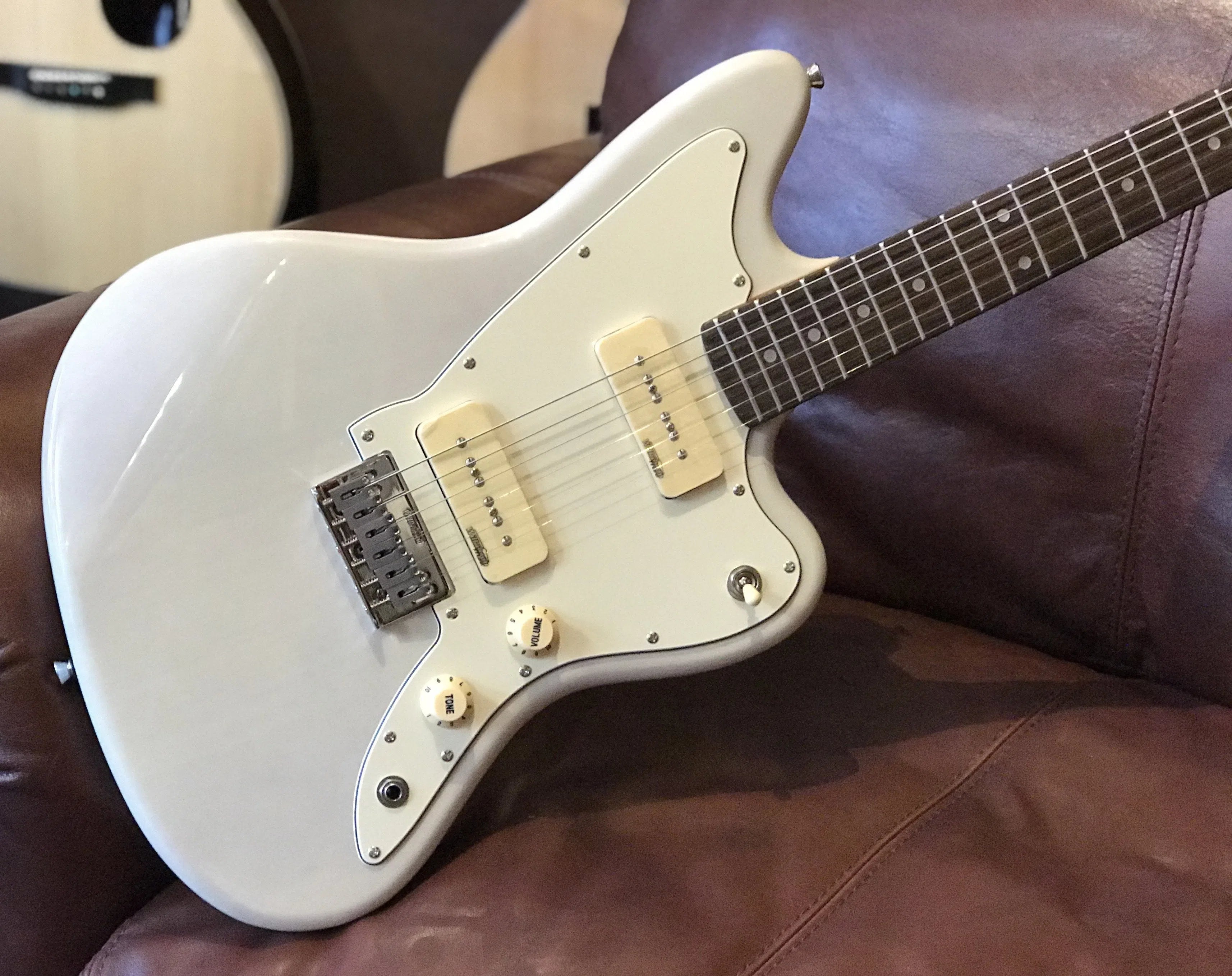 Vintage V65 Hard Tail White Blonde, Electric Guitar for sale at Richards Guitars.