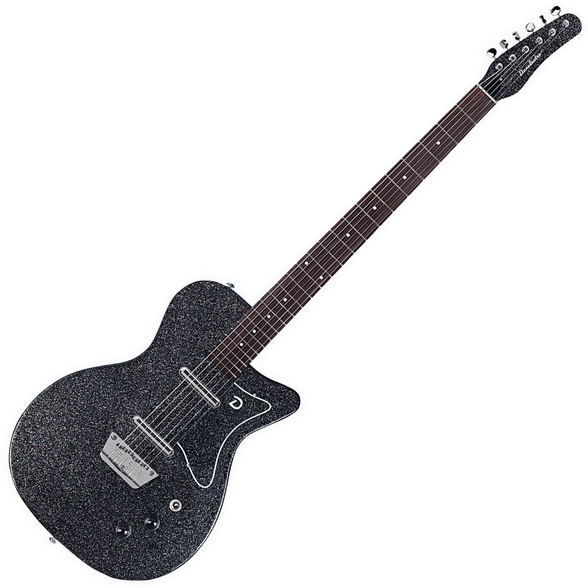 Danelectro '56 Baritone Electric Guitar ~ Black Sparkle, Electric Guitar for sale at Richards Guitars.
