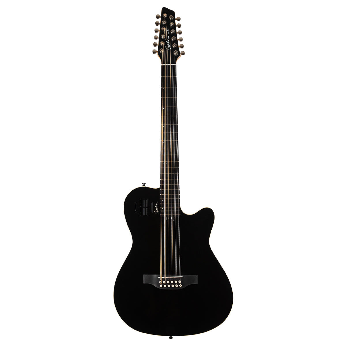 Electric Guitars - Godin A12 12 String Electric Guitar ~ Black HG