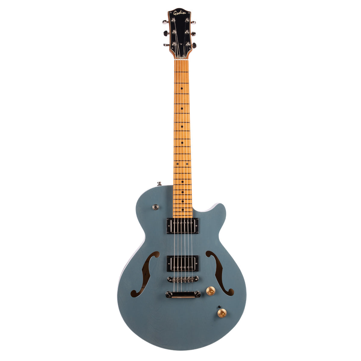 Godin Montreal Premiere Pro Semi-Acoustic Guitar ~ Aztek Blue, Electric Guitar for sale at Richards Guitars.
