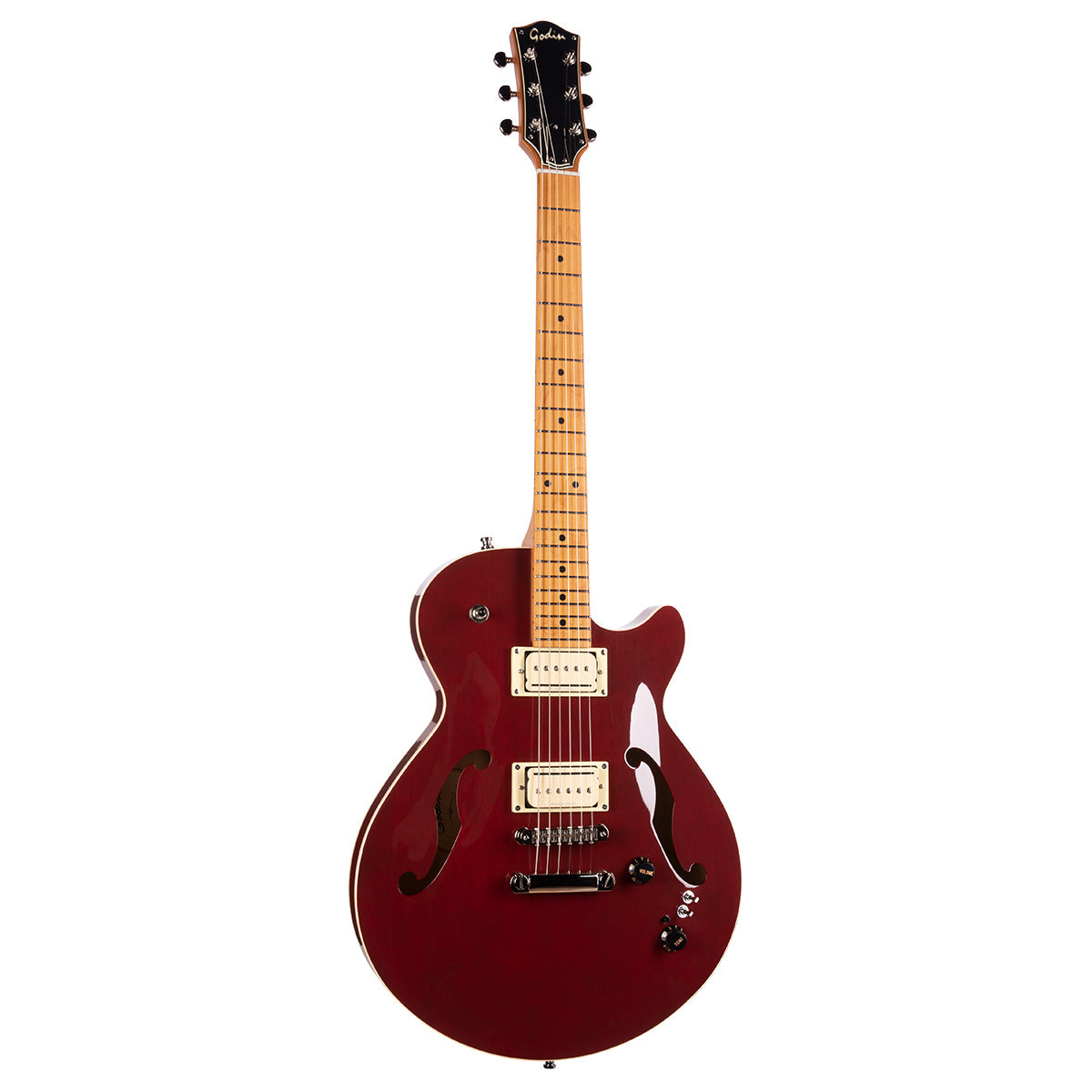 Godin Montreal Premiere Pro Semi-Acoustic Guitar ~ Aztek Red, Electric Guitar for sale at Richards Guitars.