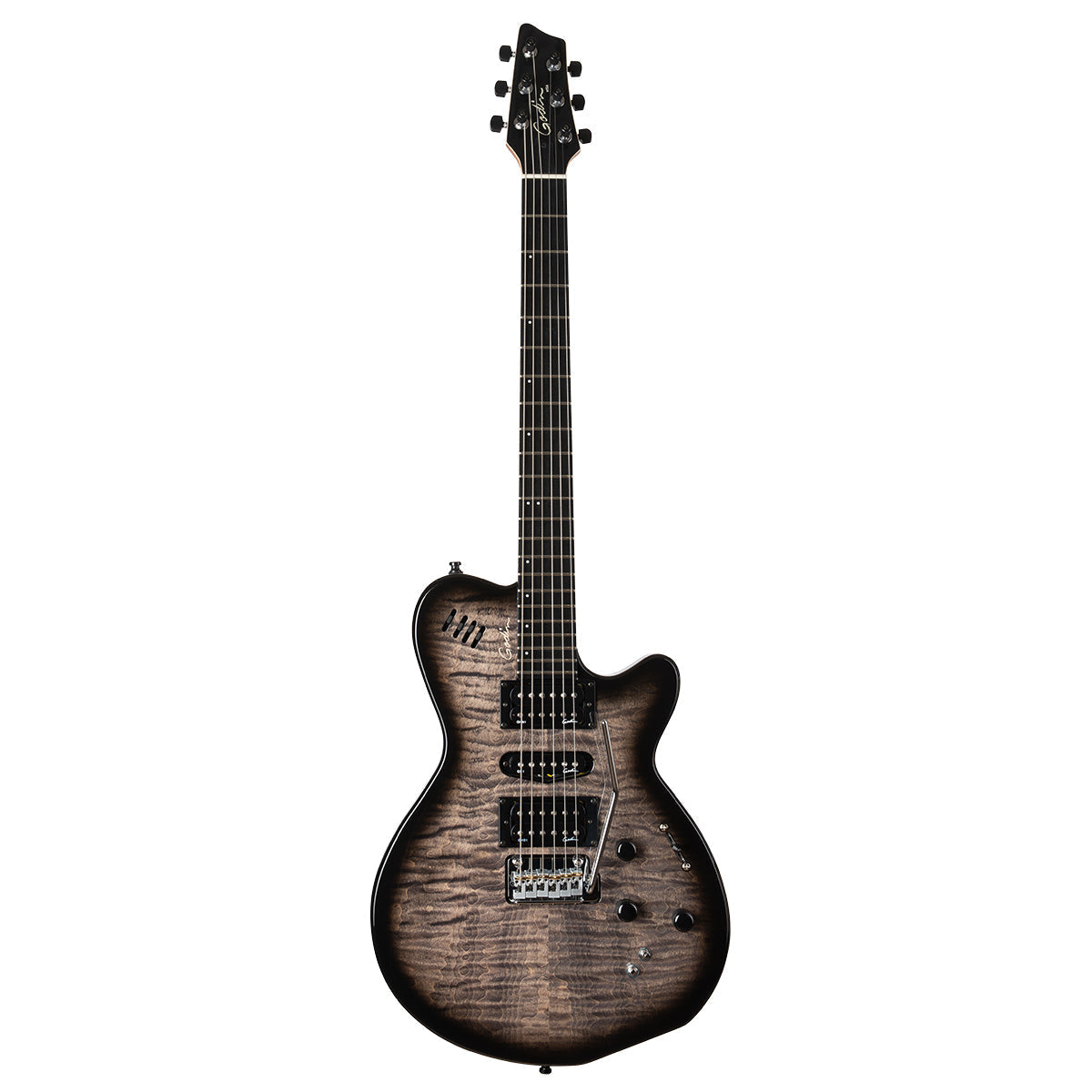 Godin XTSA 3 Voice Electric Guitar ~ Trans Black Flame, Electric Guitar for sale at Richards Guitars.