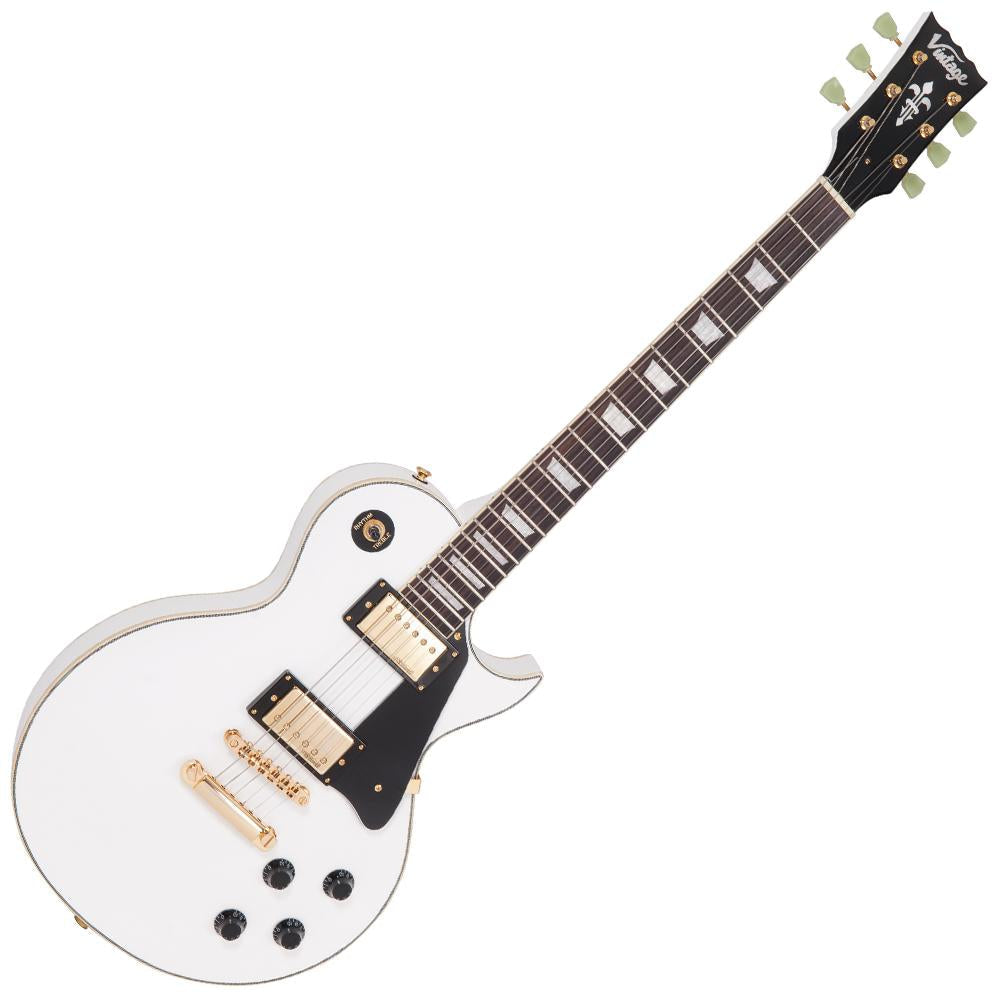 Vintage V100 ReIssued Electric Guitar ~ Arctic White, Electric Guitar for sale at Richards Guitars.