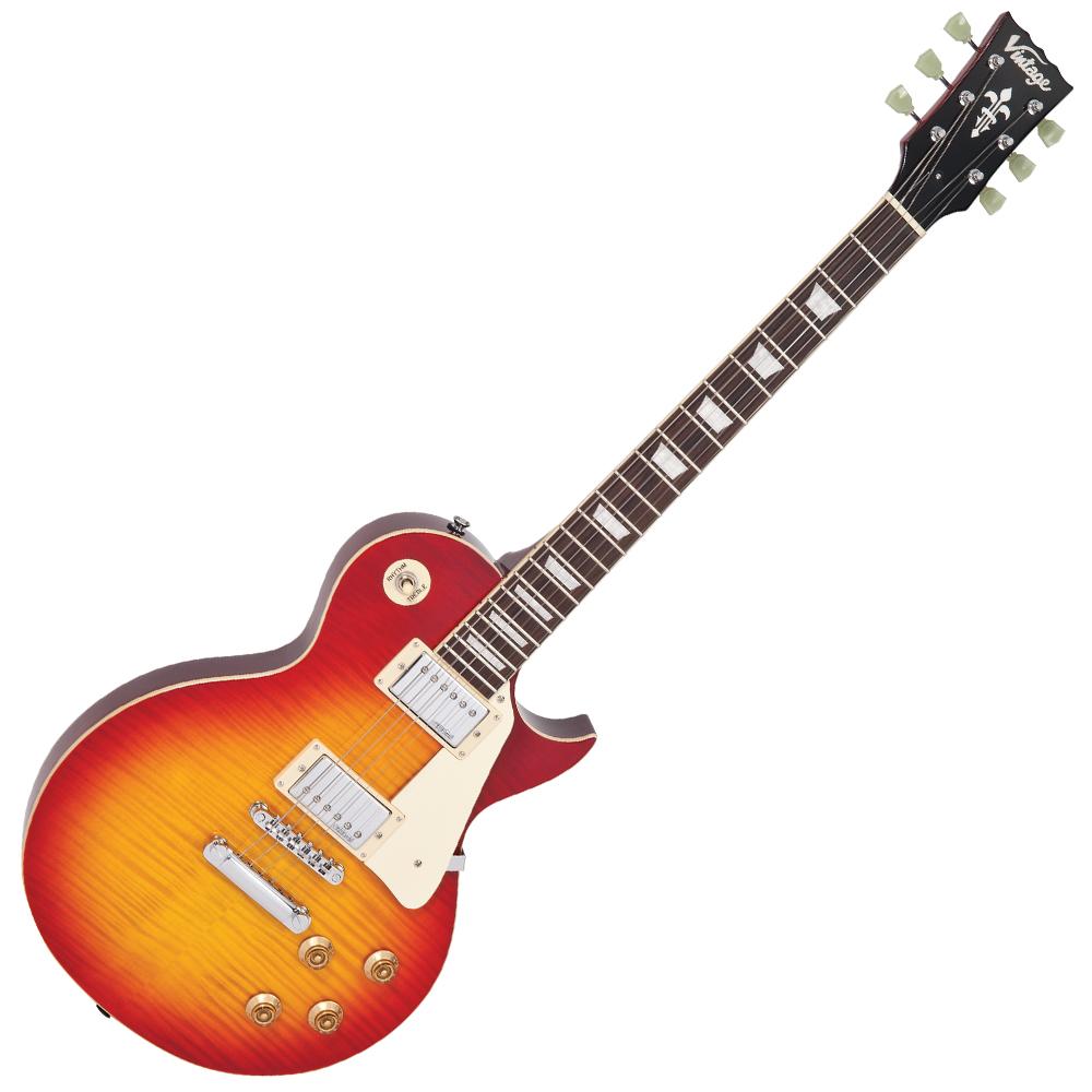 Vintage V100 ReIssued Electric Guitar ~ Cherry Sunburst, Electric Guitar for sale at Richards Guitars.