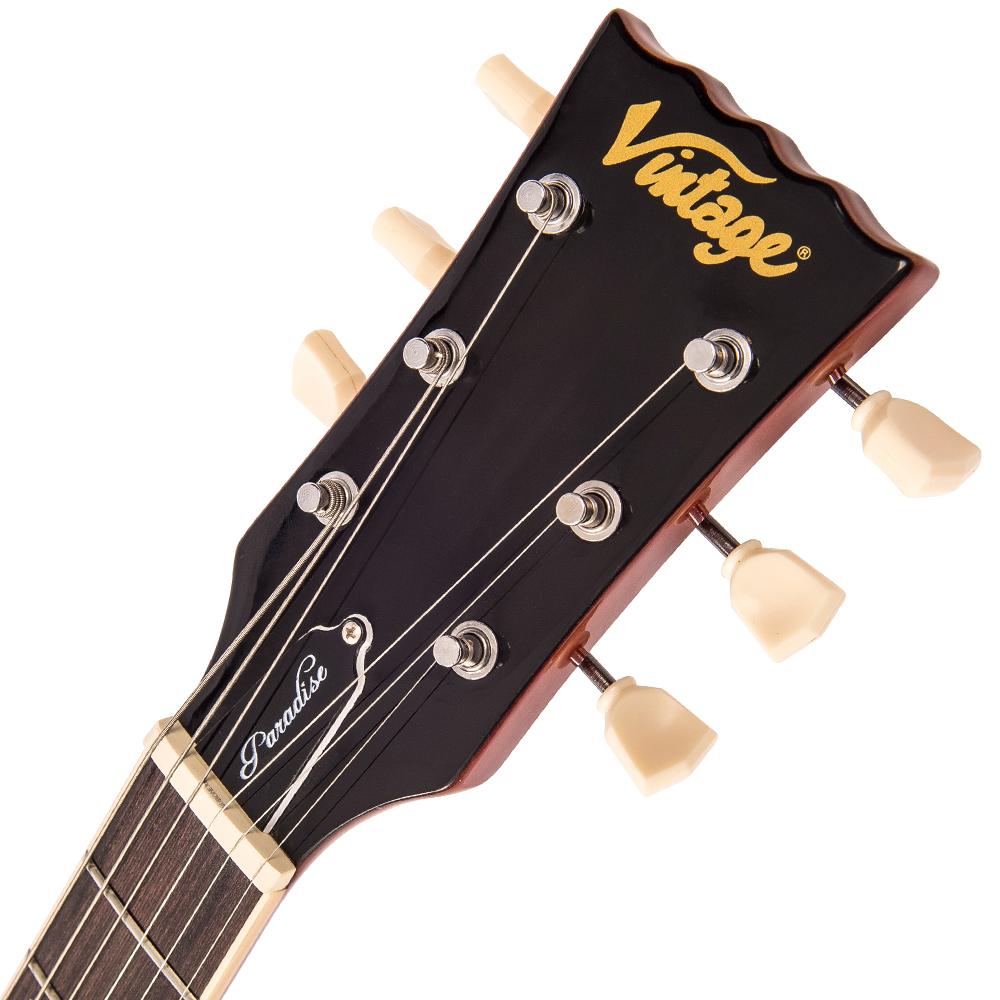 Vintage V100AFD ReIssued Electric Guitar ~ Flamed Amber, Electric Guitar for sale at Richards Guitars.