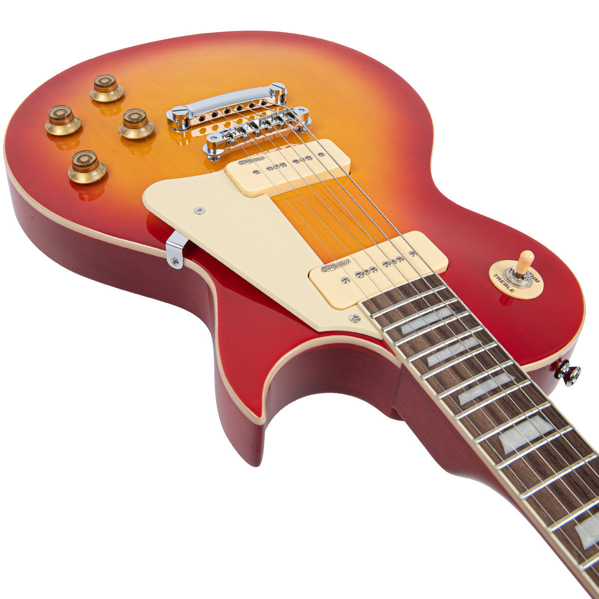 Vintage V100P ReIssued Electric Guitar ~ Cherry Sunburst, Electric Guitar for sale at Richards Guitars.