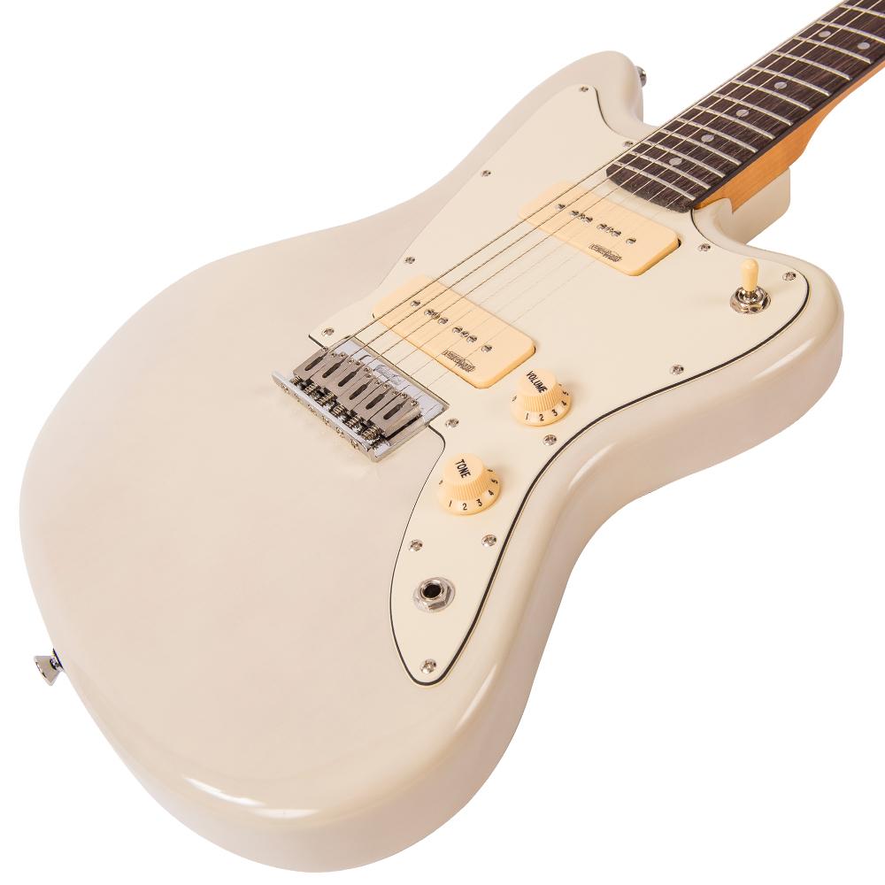 Vintage V65 ReIssued Hard Tail Electric Guitar ~ Blonde, Electric Guitar for sale at Richards Guitars.