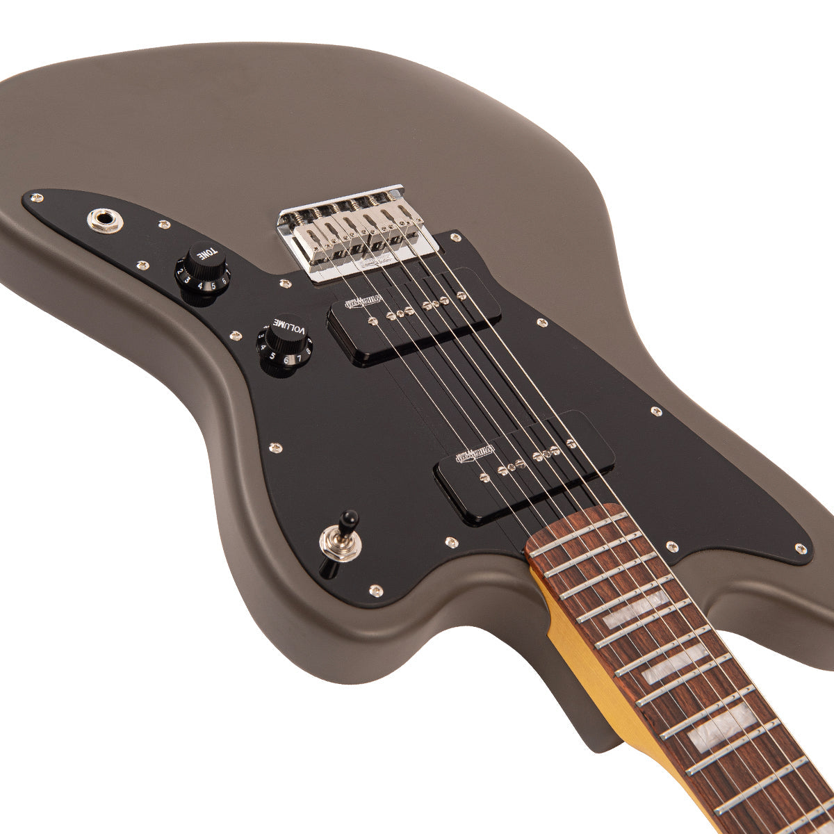 Vintage V65H ReIssued Hard Tail Electric Guitar ~ Satin Grey, Electric Guitar for sale at Richards Guitars.