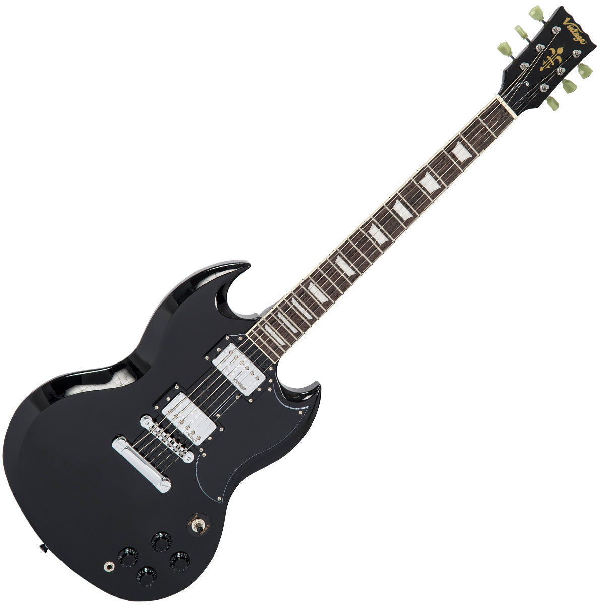 Vintage VS6 ReIssued Electric Guitar ~ Boulevard Black, Electric Guitar for sale at Richards Guitars.